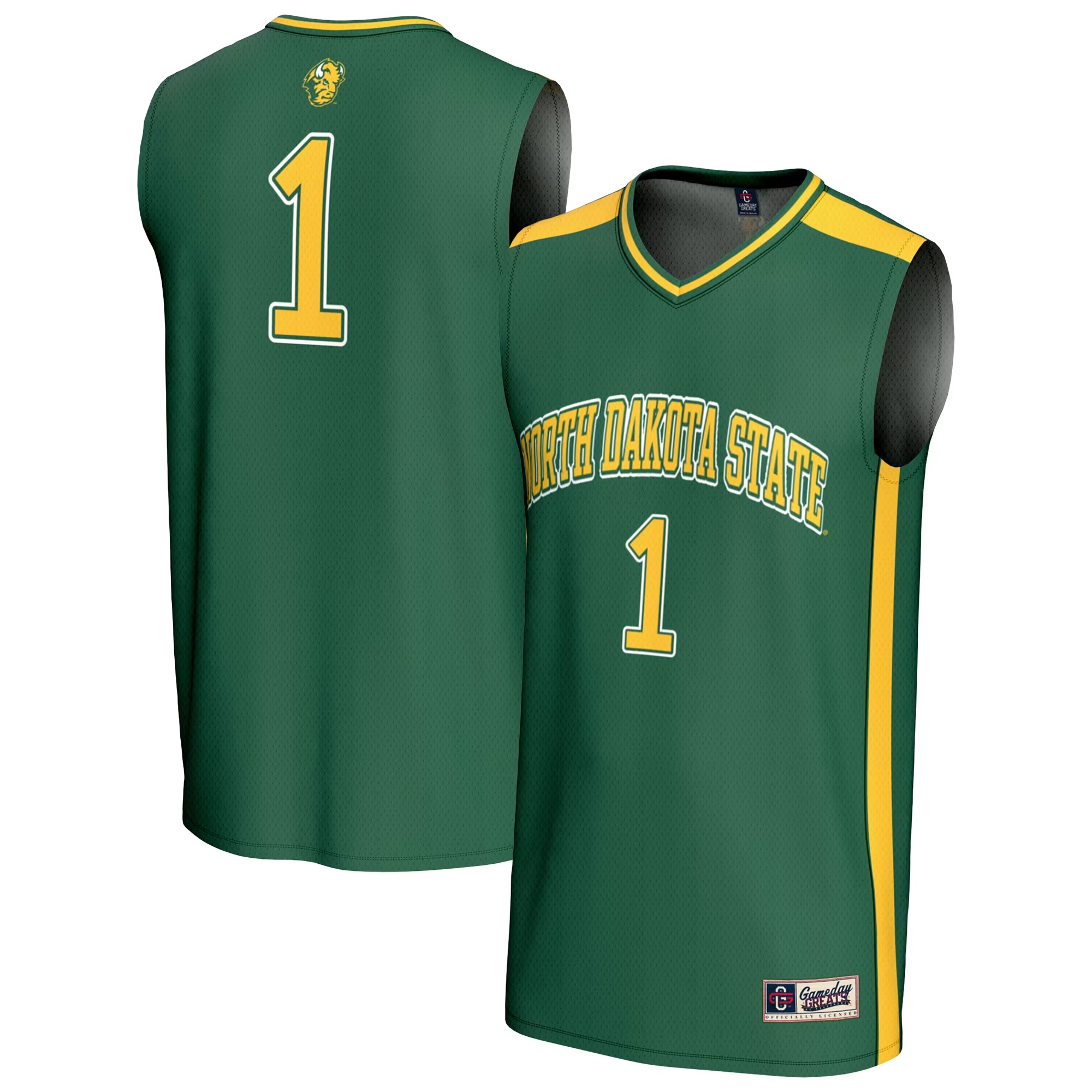 Hunk Wear - #1 NDSU Bison GameDay Greats Unisex Lightweight Basketball Fashion Jersey - Green