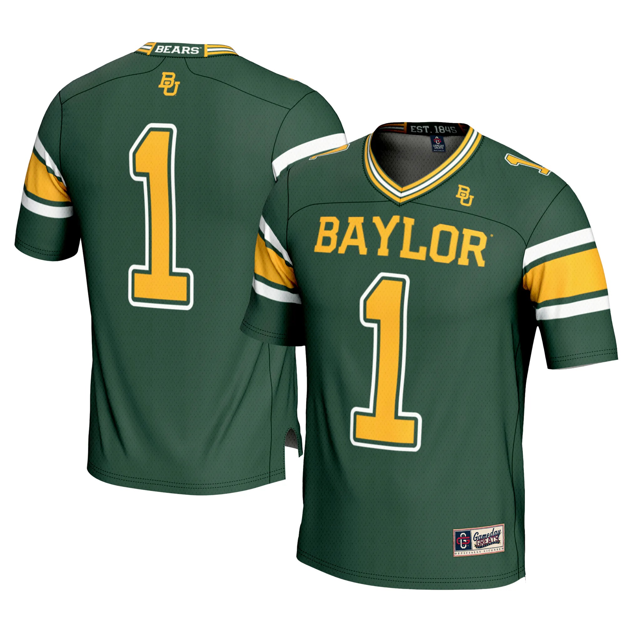 Hunk Wear - #1 Baylor Bears GameDay Greats Football Jersey - Green