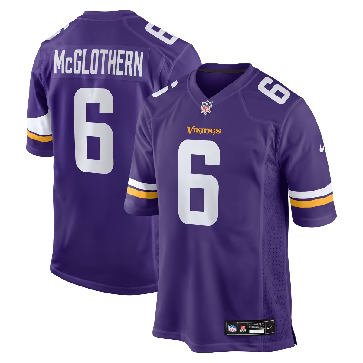 Hunk Wear - Dwight McGlothern Minnesota Vikings Nike Team Game Jersey - Purple