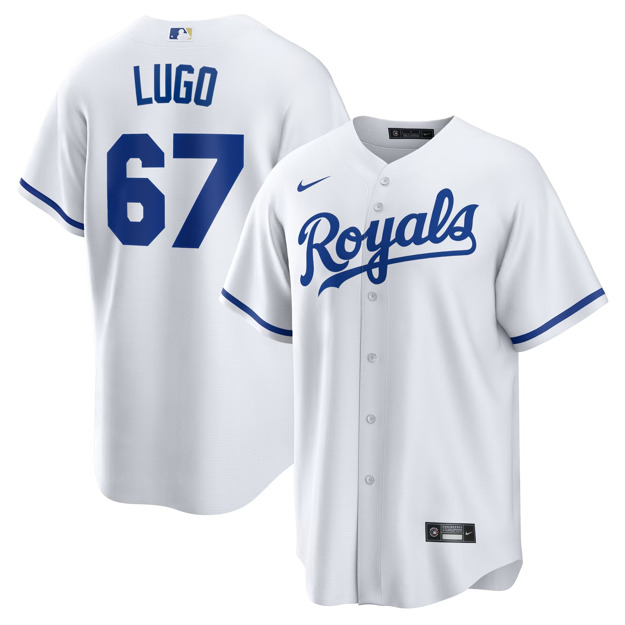 Hunk Wear - Seth Lugo Kansas City Royals Nike Home Replica Jersey - White