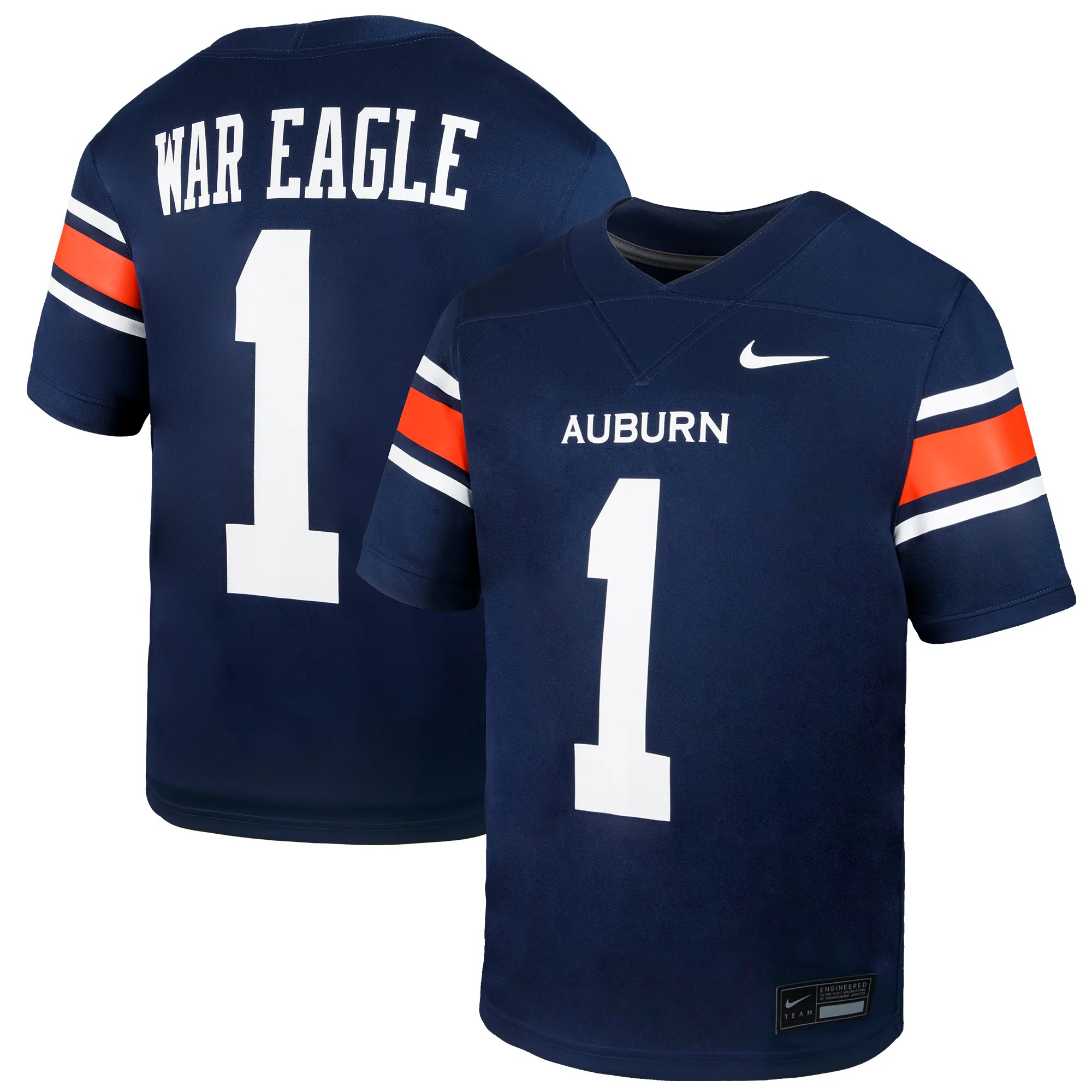 Hunk Wear - Auburn Tigers Nike Toddler Untouchable Replica Football Jersey - Navy