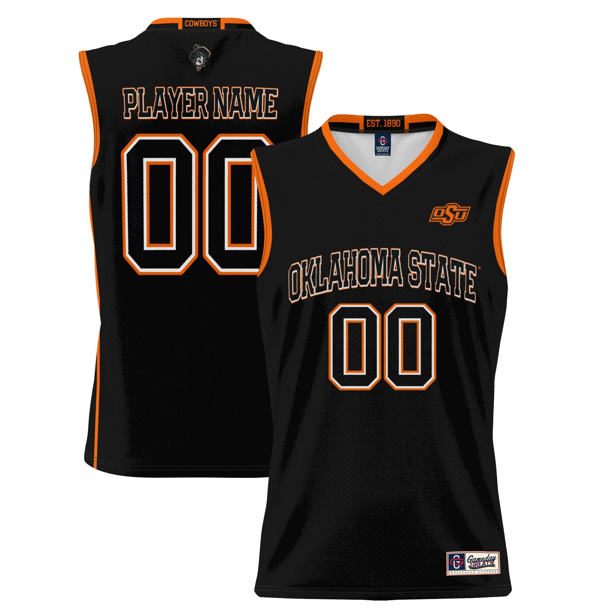 Hunk Wear - Oklahoma State Cowboys GameDay Greats Youth NIL Pick-A-Player Lightweight Women's Basketball Jersey - Black
