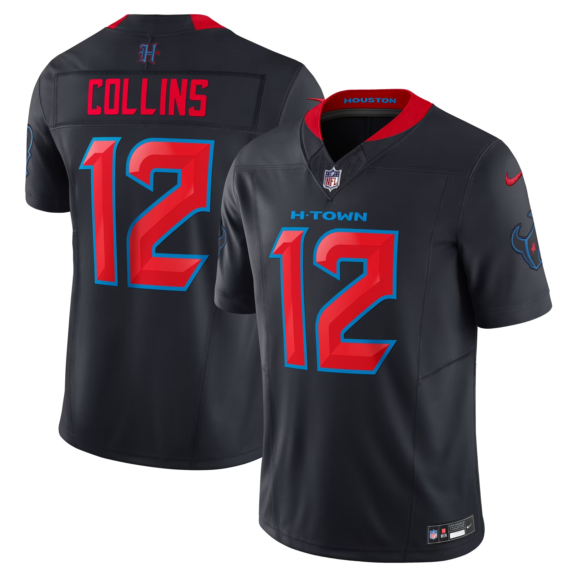 Hunk Wear - Nico Collins Houston Texans Nike Alternate 2 Vapor F.U.S.E. Limited Jersey - Navy