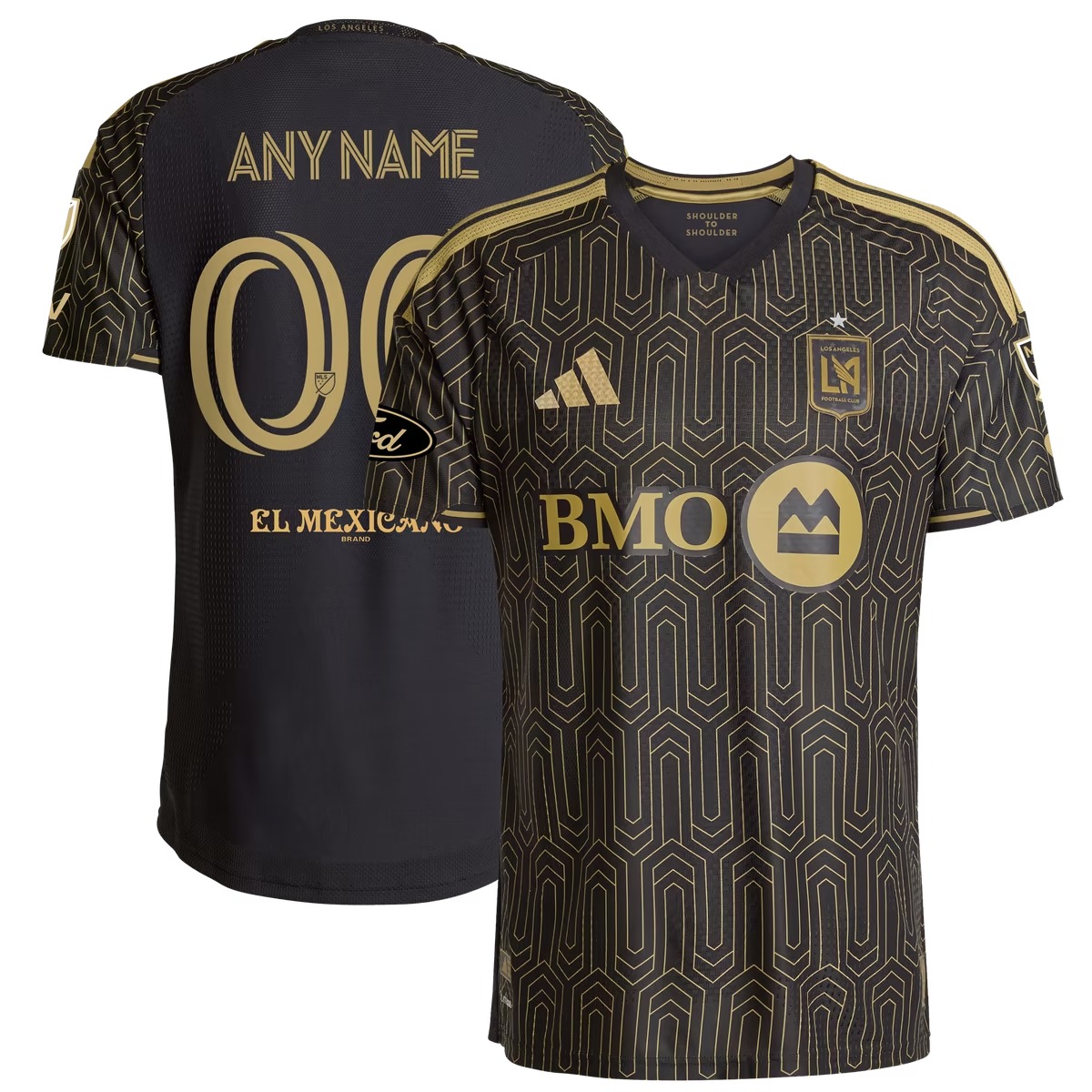 Hunk Wear - LAFC adidas 2026 Primary Kit On-Field Authentic Patch Custom Jersey - Black