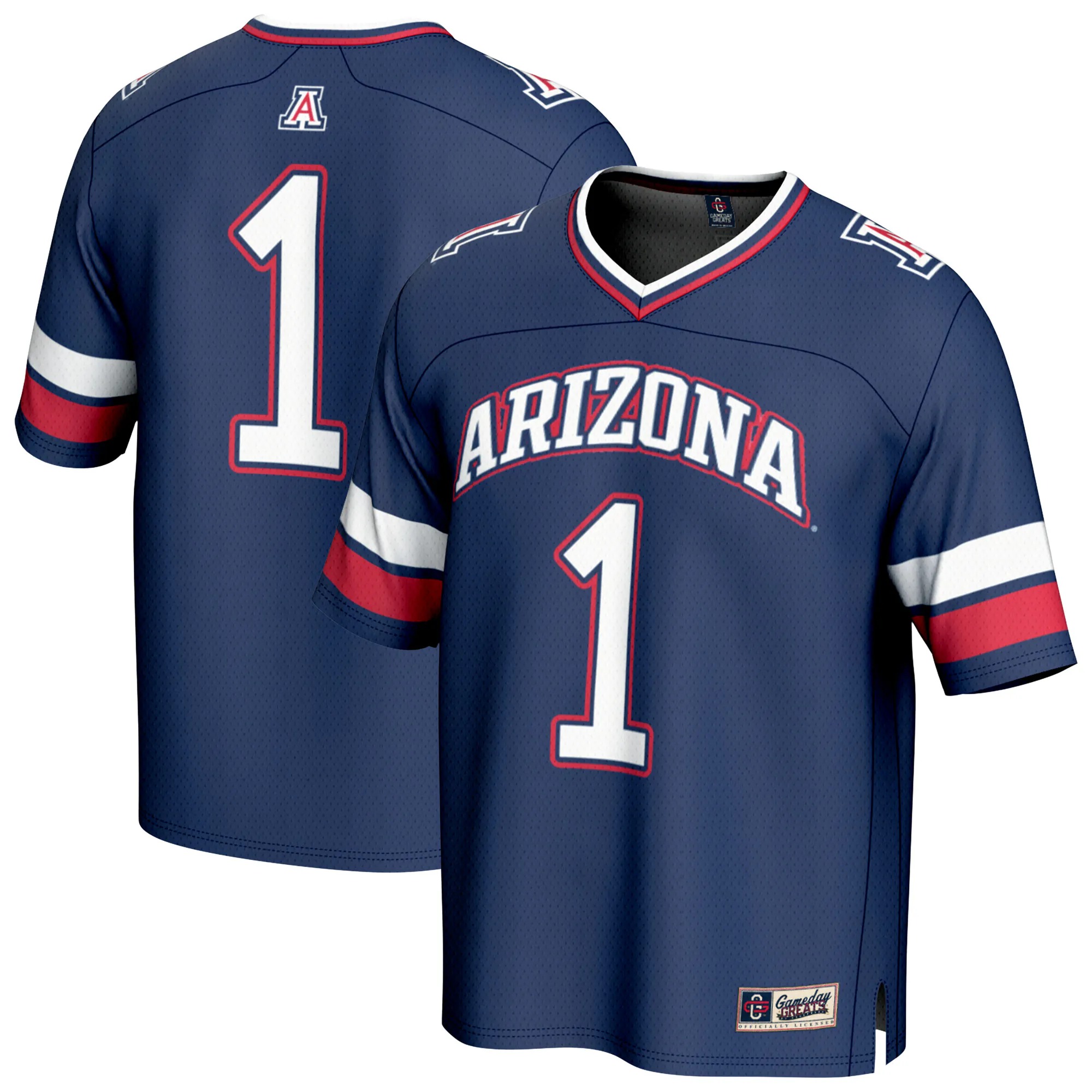 Hunk Wear - #1 Arizona Wildcats GameDay Greats Youth Collegiate Football Fashion Jersey - Navy