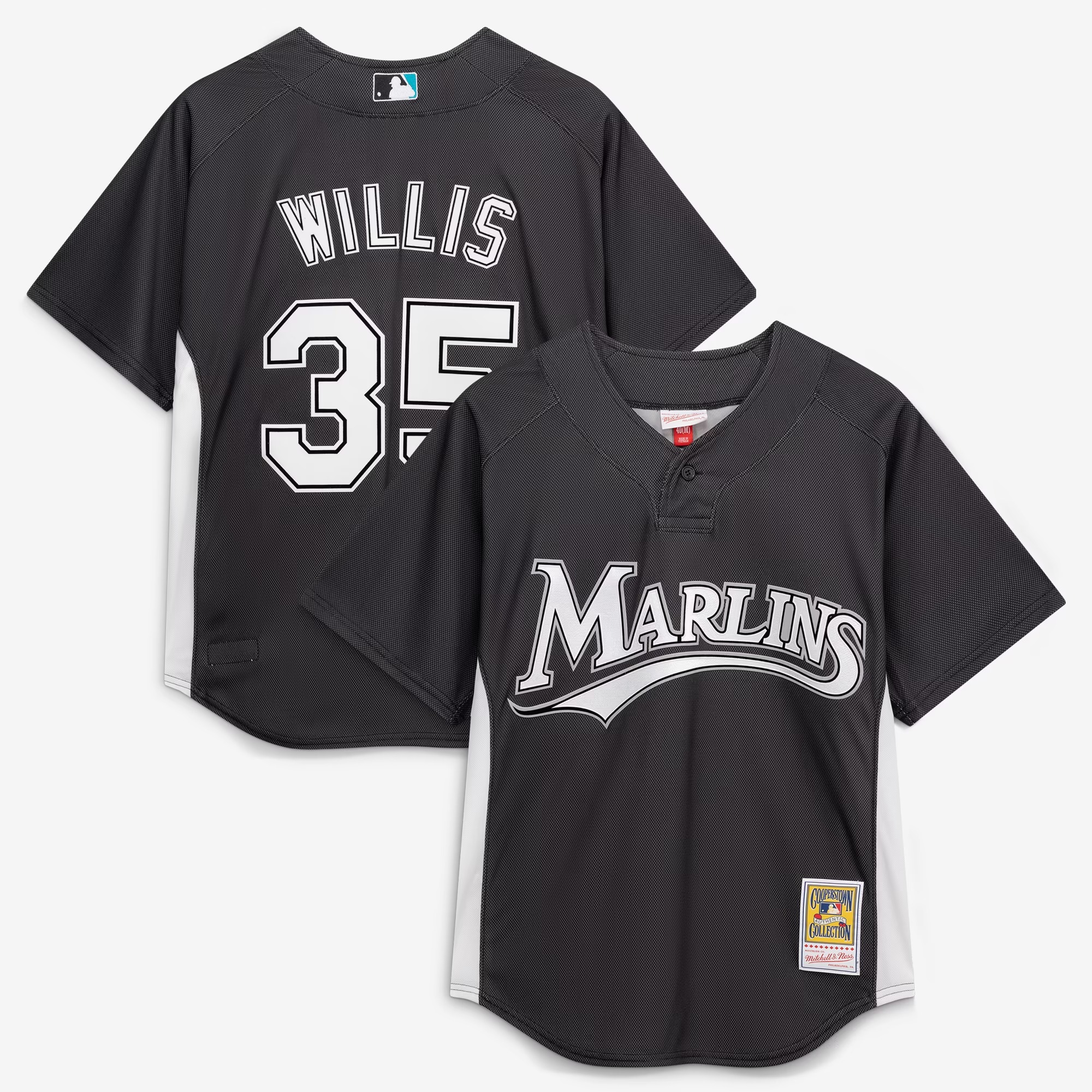 Hunk Wear - Dontrelle Willis Florida Marlins Mitchell & Ness Authentic Batting Practice Jersey - Black