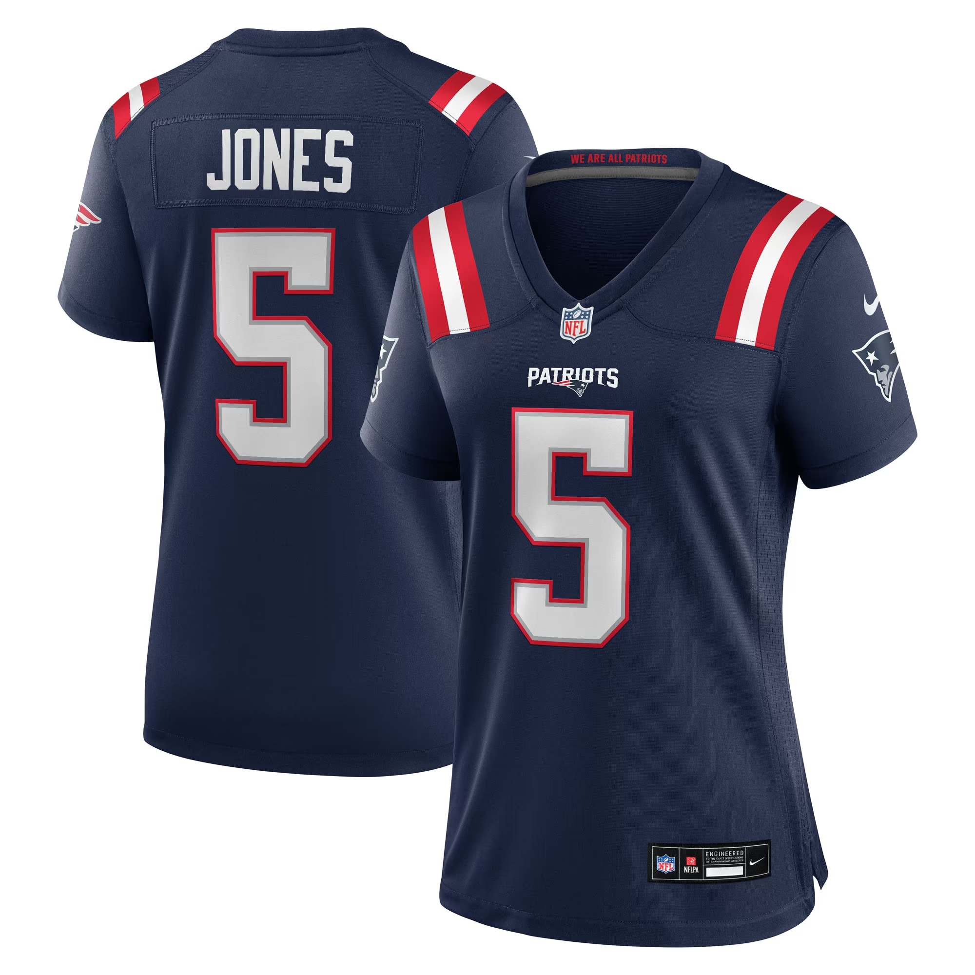 Hunk Wear - Dre'Mont Jones New England Patriots Nike Women's Team Game Jersey - Navy