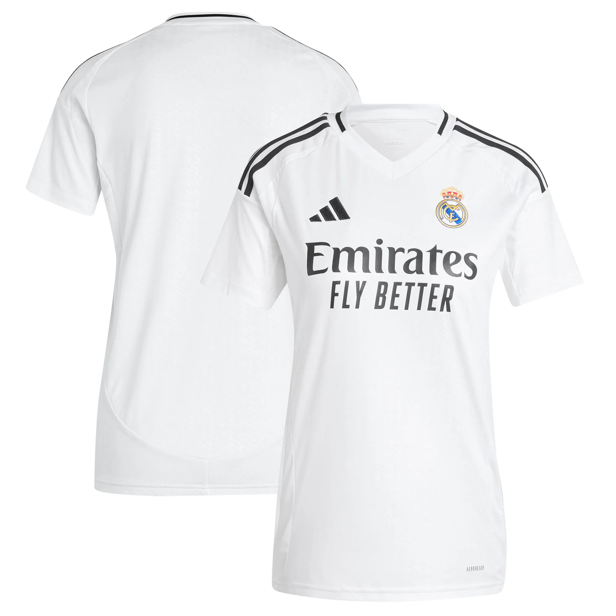 Hunk Wear - Real Madrid adidas Women's 2024_25 Home Replica Jersey - White