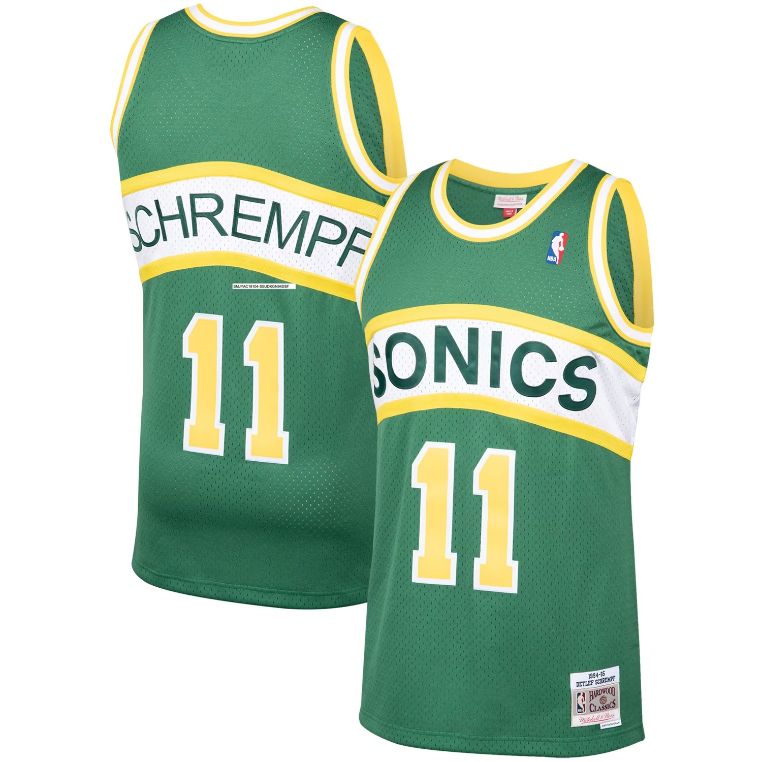 Hunk Wear - Detlef Schrempf Seattle SuperSonics Mitchell & Ness 1994_95 Hardwood Classics Swingman Jersey - Green
