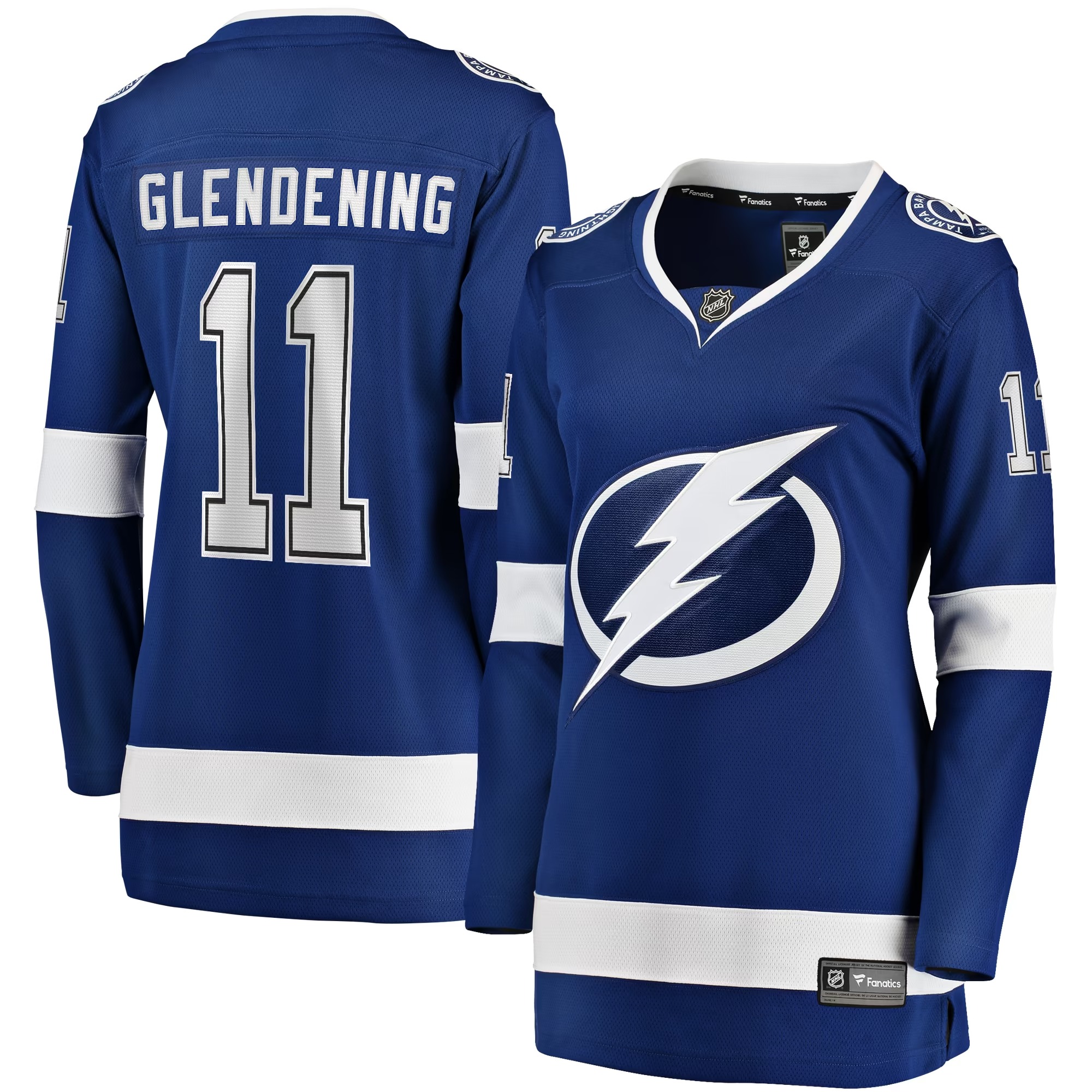 Hunk Wear - Luke Glendening Tampa Bay Lightning Fanatics Women's Home Breakaway Player Jersey - Blue
