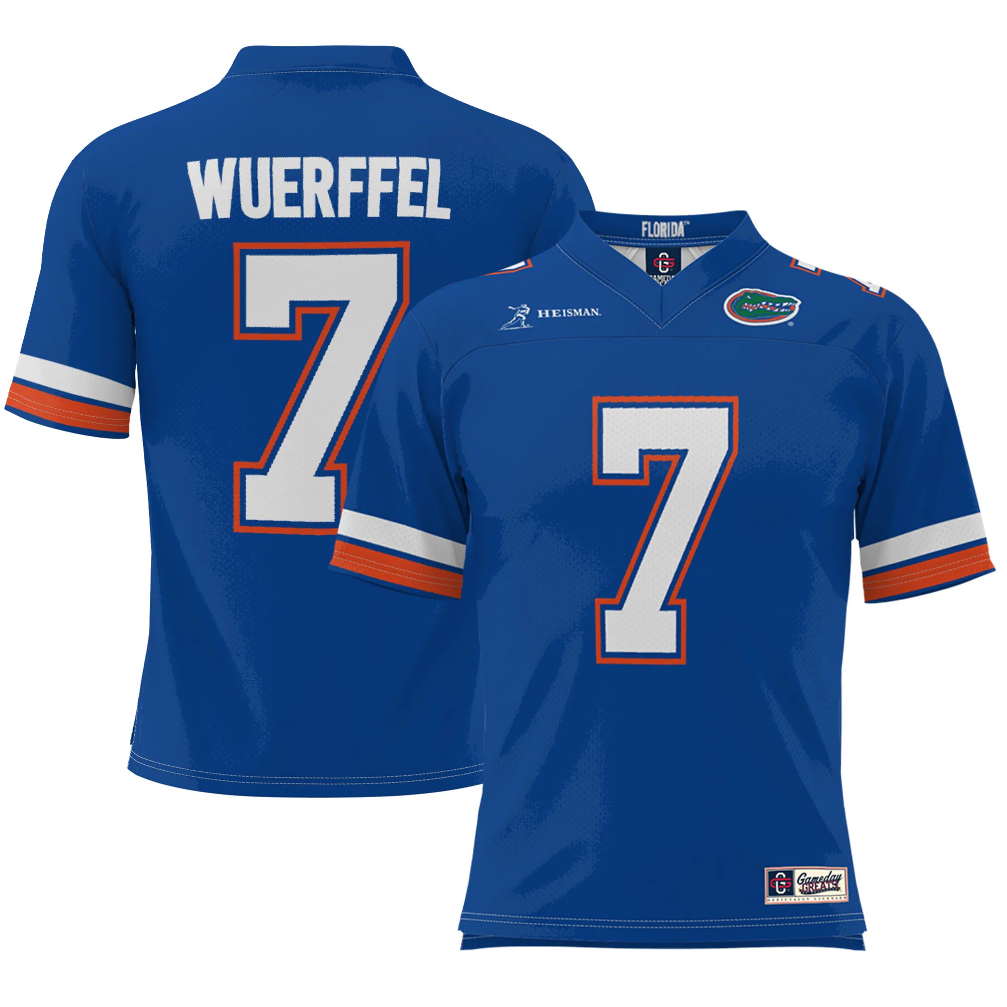 Hunk Wear - Danny Wuerffel Florida Gators Heisman Football Jersey - Royal