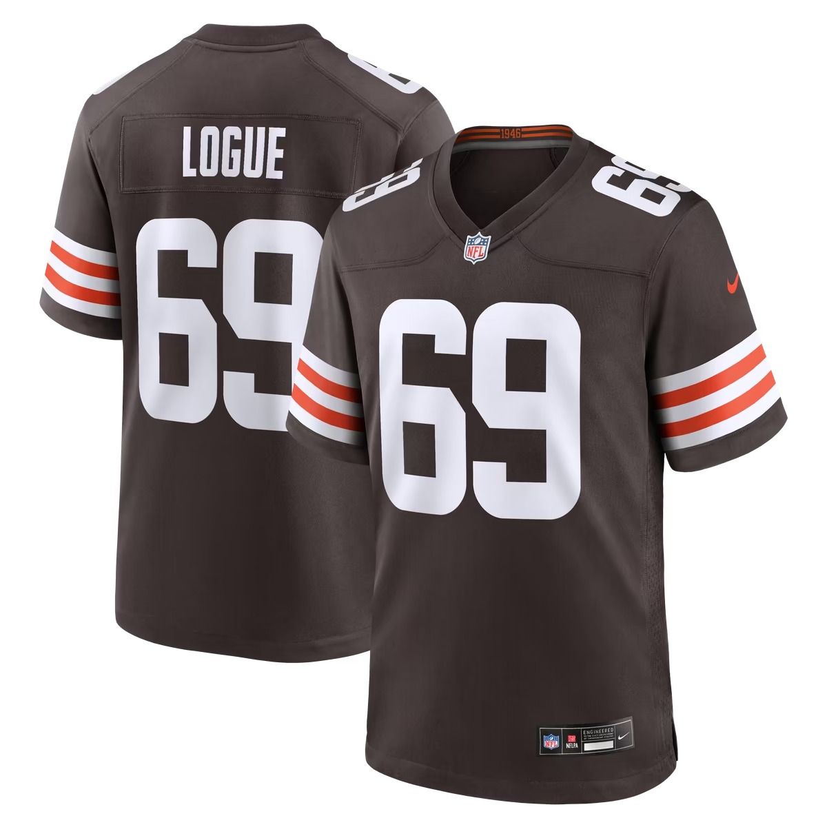 Hunk Wear - Zion Logue Cleveland Browns Nike Team Game Jersey - Brown