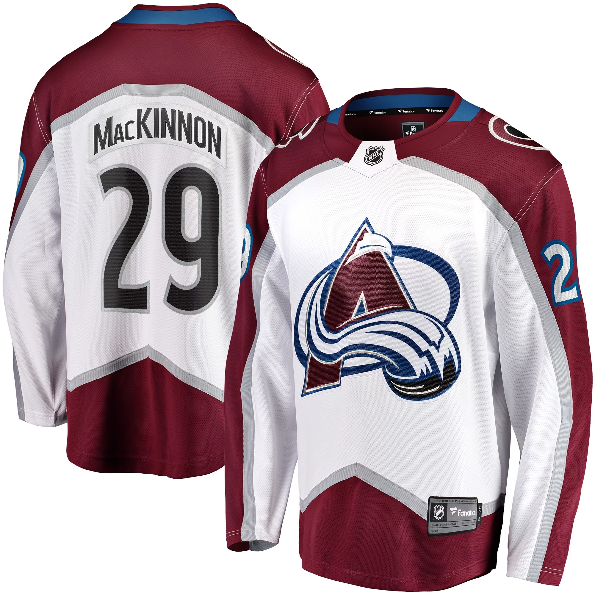 Hunk Wear - Nathan MacKinnon Colorado Avalanche Fanatics Breakaway Jersey - White