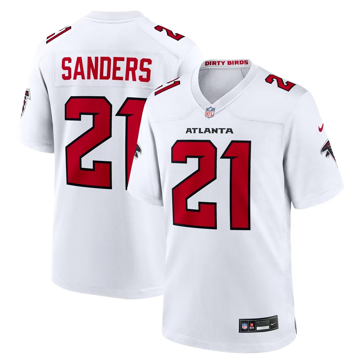 Hunk Wear - Deion Sanders Atlanta Falcons Nike Retired Player Game Jersey - White
