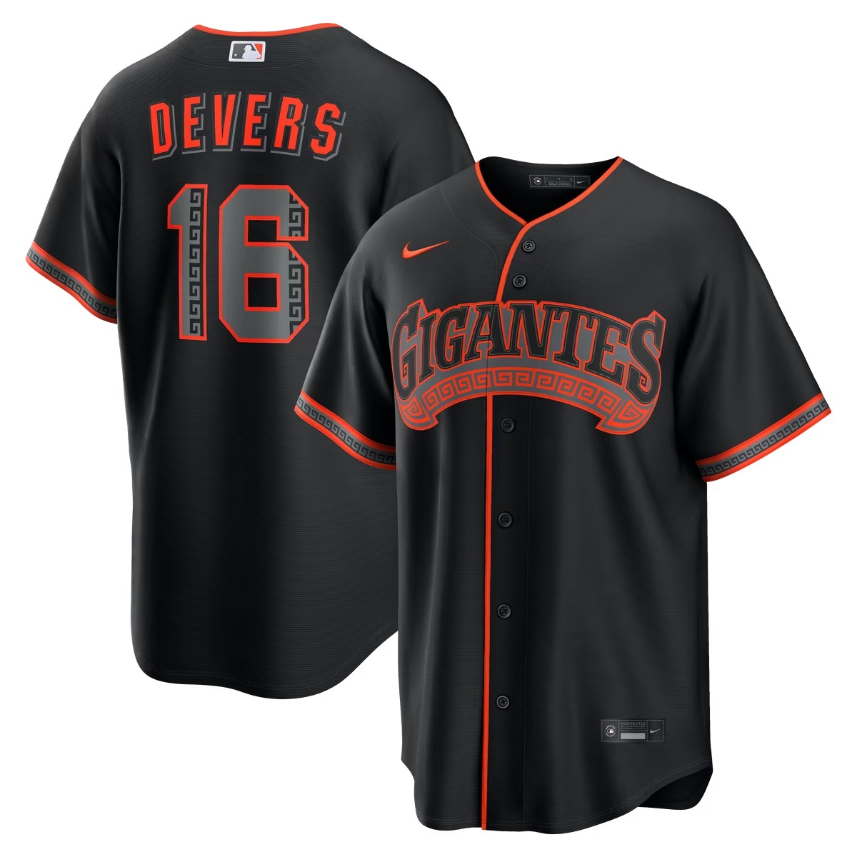 Hunk Wear - Rafael Devers San Francisco Giants Nike Alternate Replica Jersey - Black