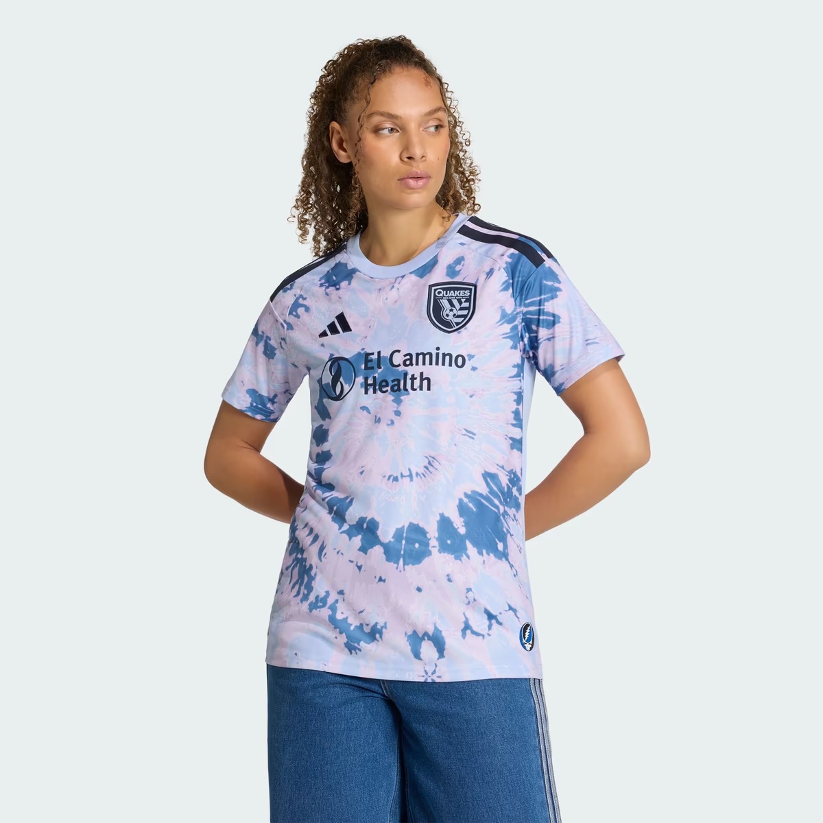 Hunk Wear - San Jose Earthquakes adidas Women's 2026 The Dead Kit Replica Jersey - Light Blue