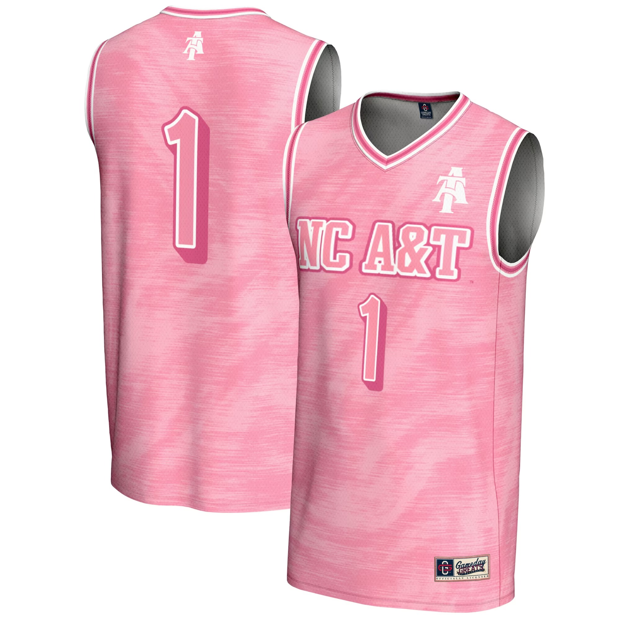 Hunk Wear - #1 North Carolina A&T Aggies GameDay Greats Youth Lightweight Basketball Jersey - Pink