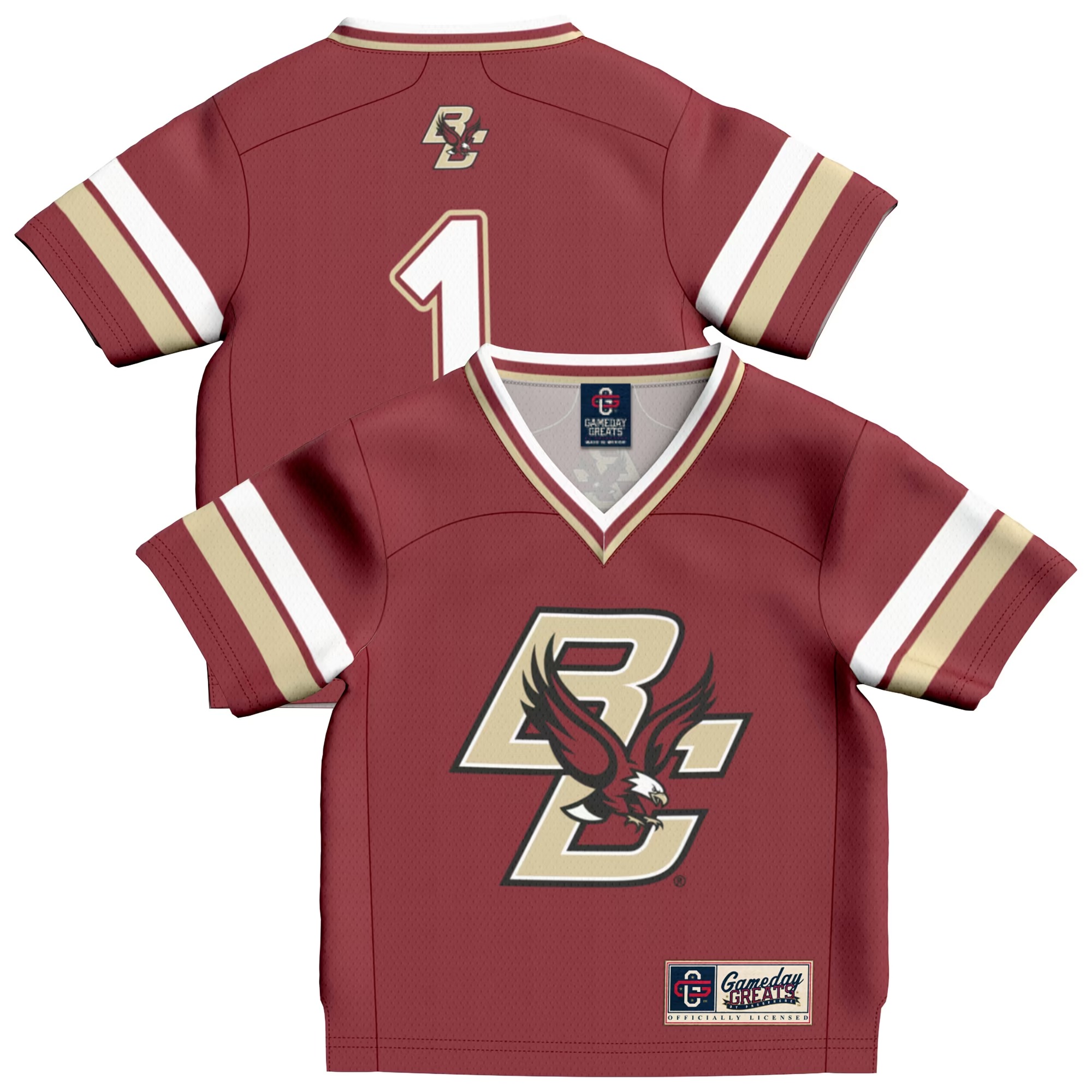 Hunk Wear - #1 Boston College Eagles GameDay Greats Infant Collegiate Football Fashion Jersey - Maroon