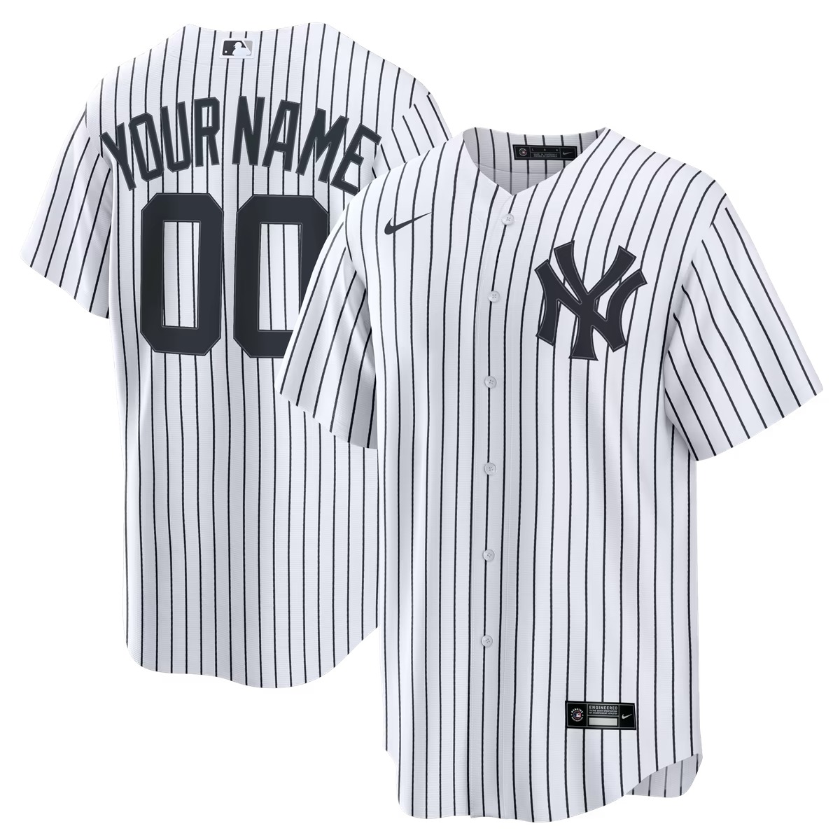 Hunk Wear - New York Yankees Nike Home Stadium Custom Jersey - White