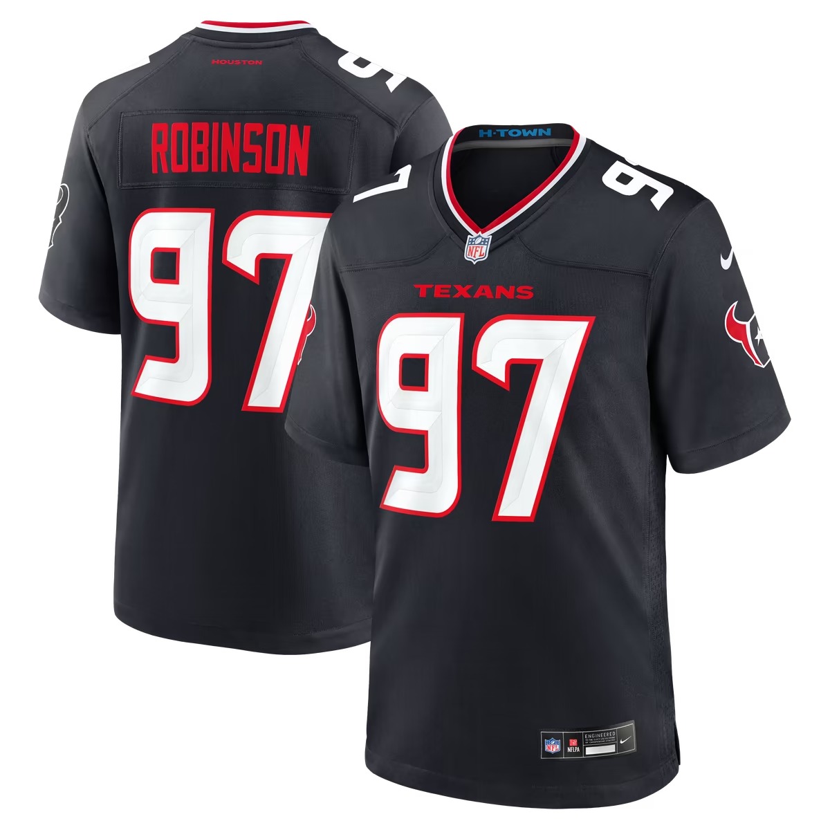 Hunk Wear - Dominique Robinson Houston Texans Nike Team Game Jersey - Navy