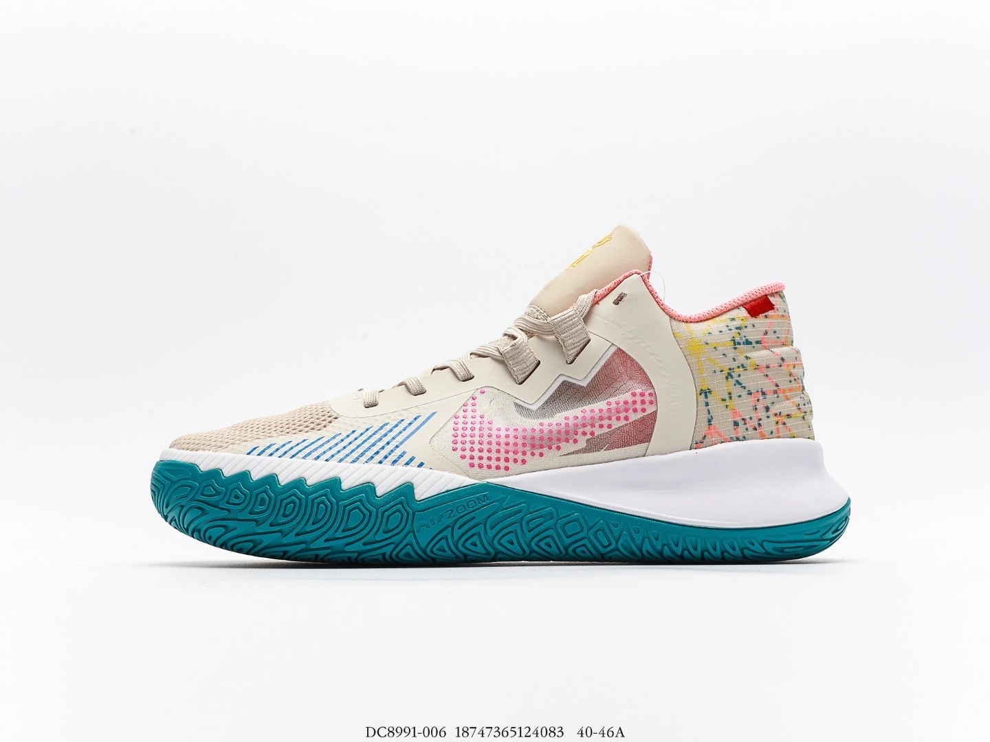 Nike Kyrie Low 5 Basketball Shoes Tan Pink Teal DC8991-006