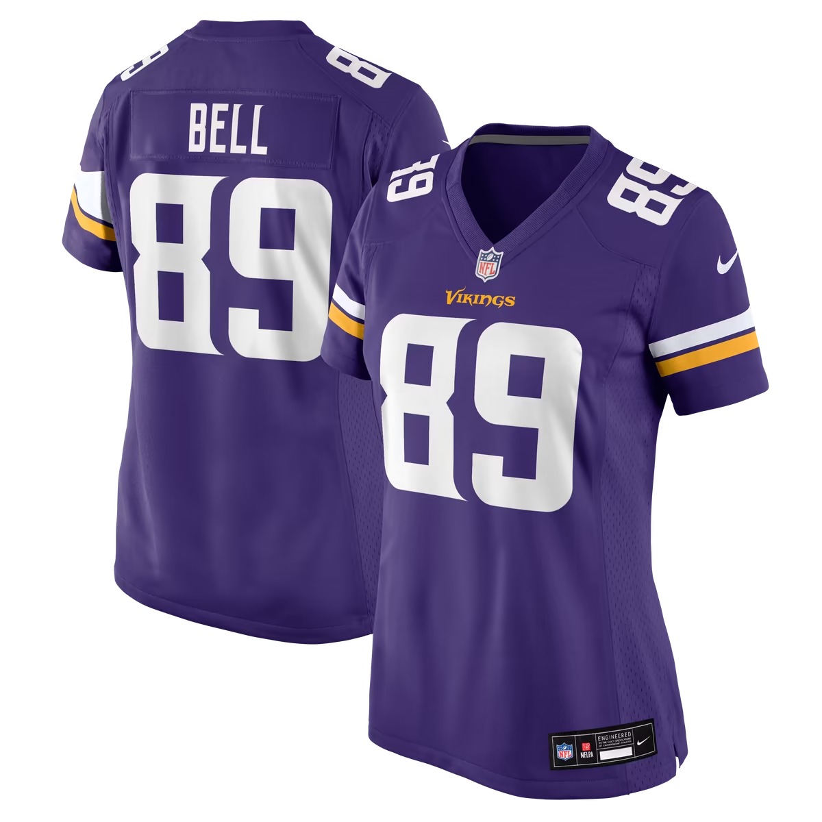 Hunk Wear - Dillon Bell Minnesota Vikings Nike Women's Team Game Jersey - Purple