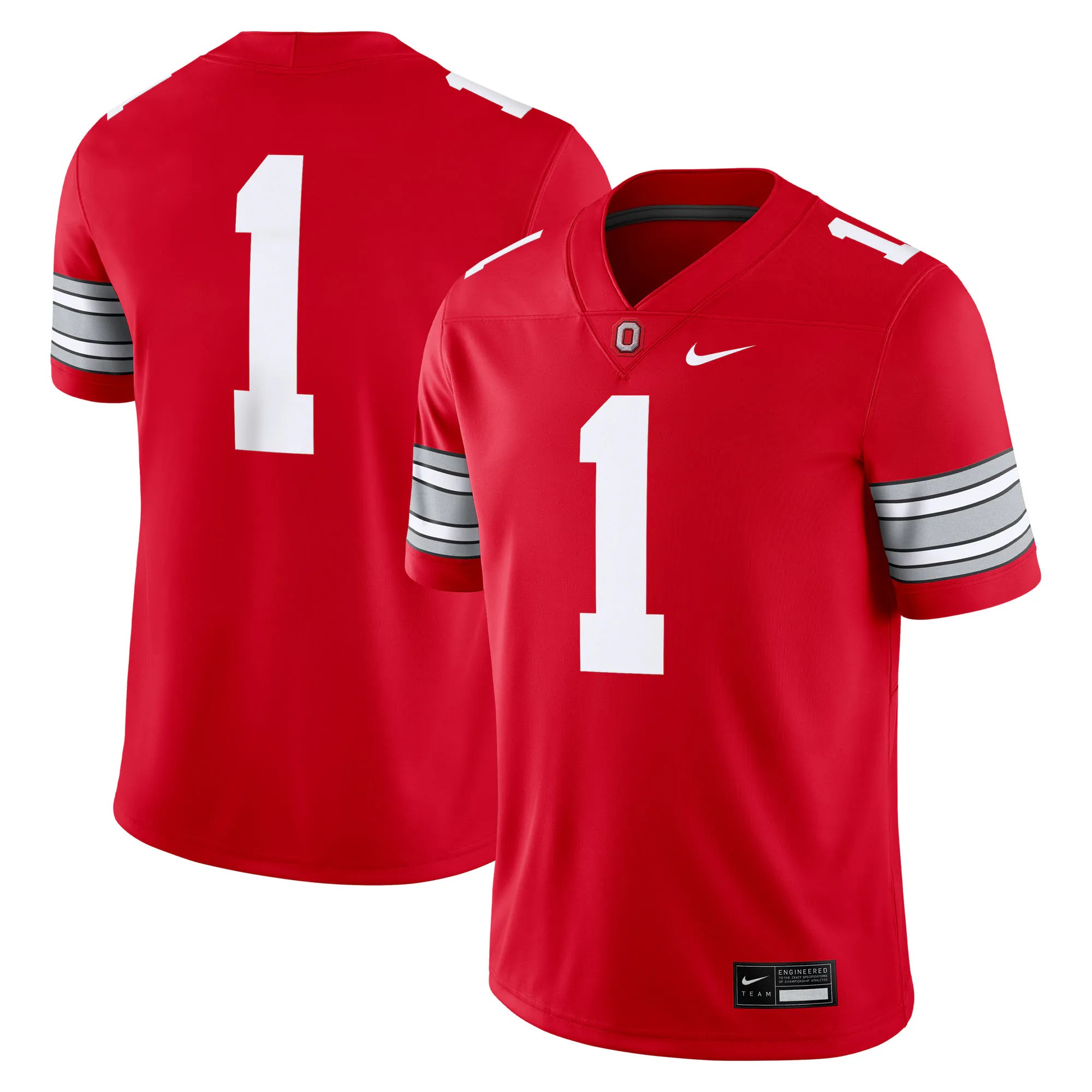Hunk Wear - #1 Ohio State Buckeyes Nike Home Game Football Jersey - Scarlet