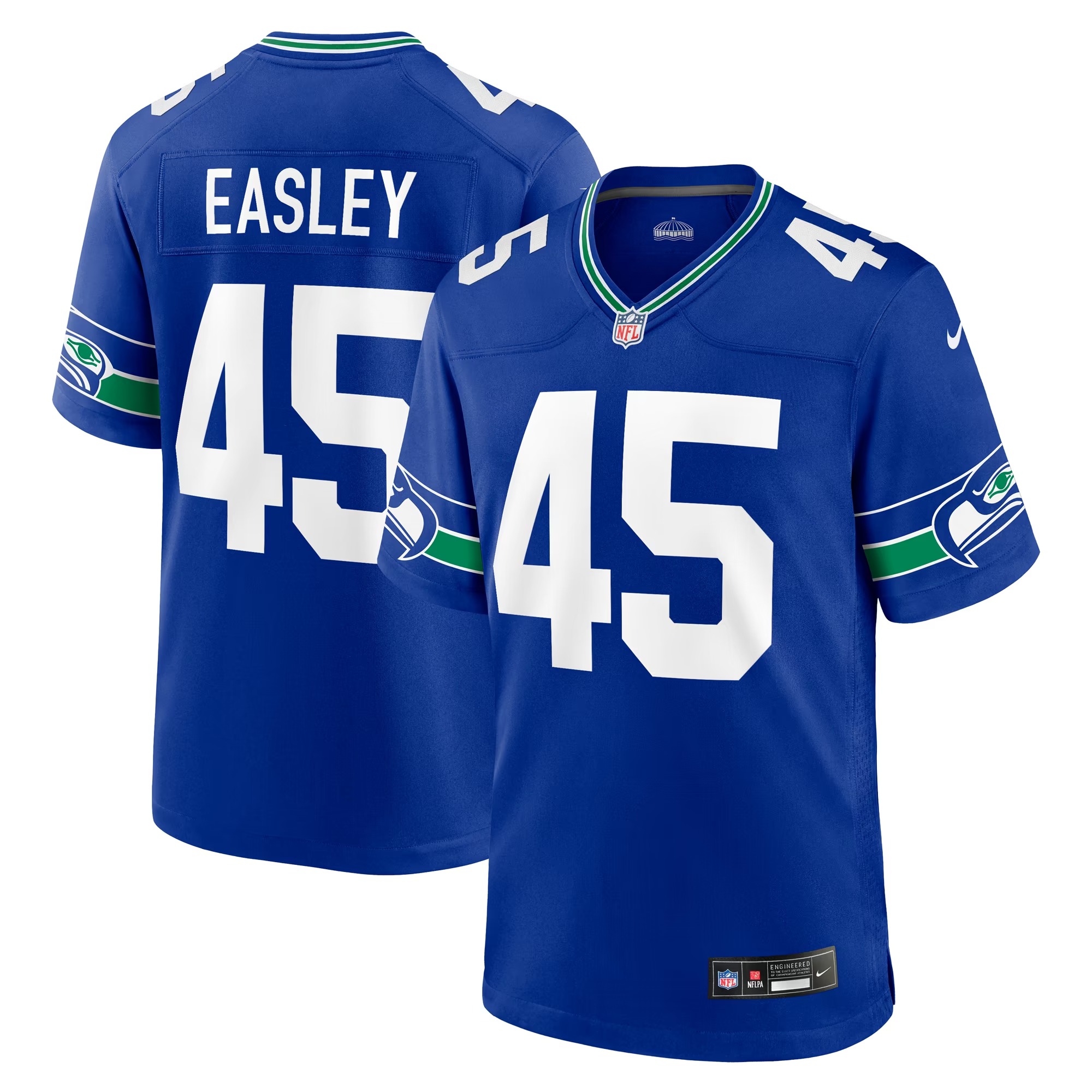 Hunk Wear - Kenny Easley Seattle Seahawks Nike Retired Player Alternate Game Jersey - Royal