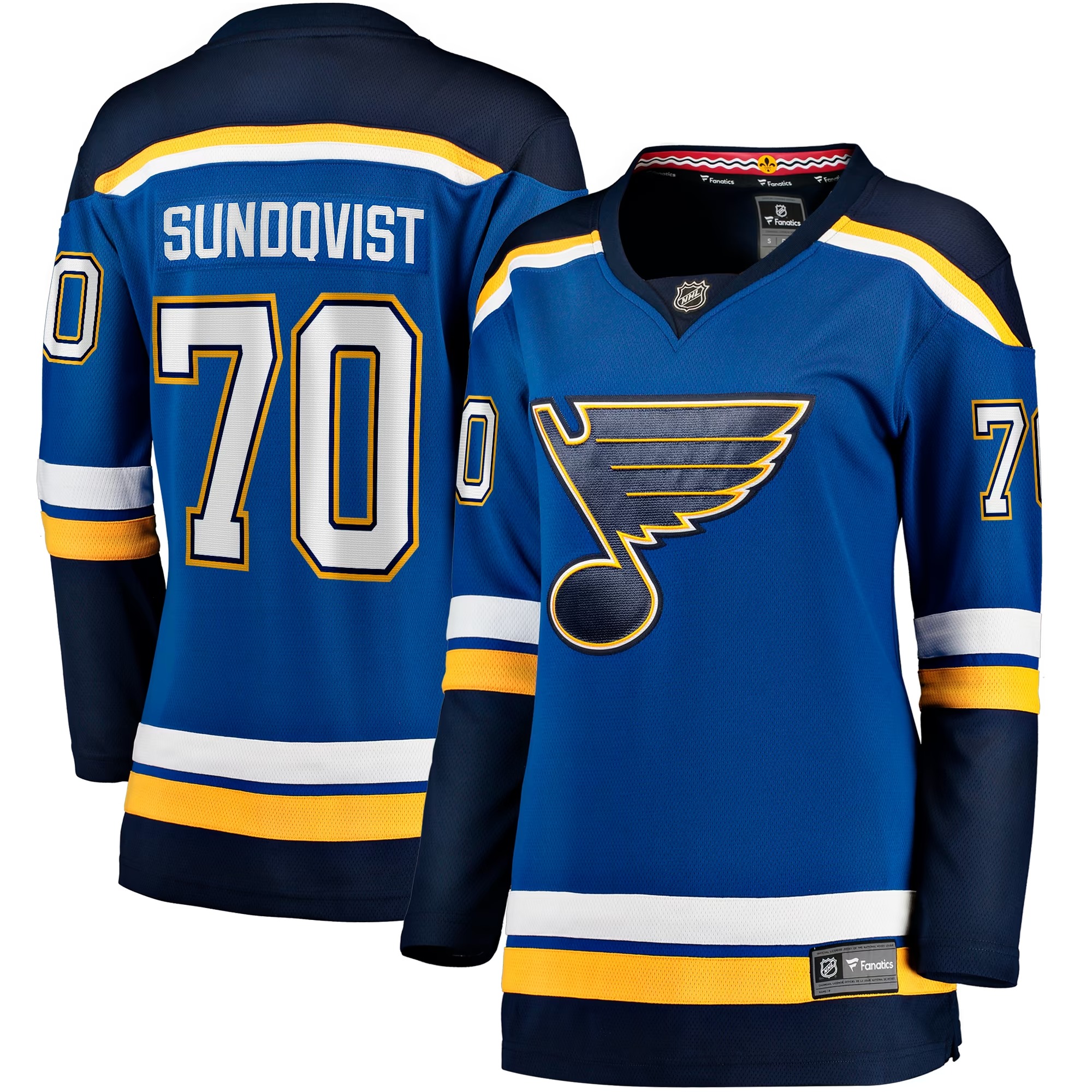 Hunk Wear - Oskar Sundqvist St. Louis Blues Fanatics Women's Home Breakaway Player Jersey - Blue