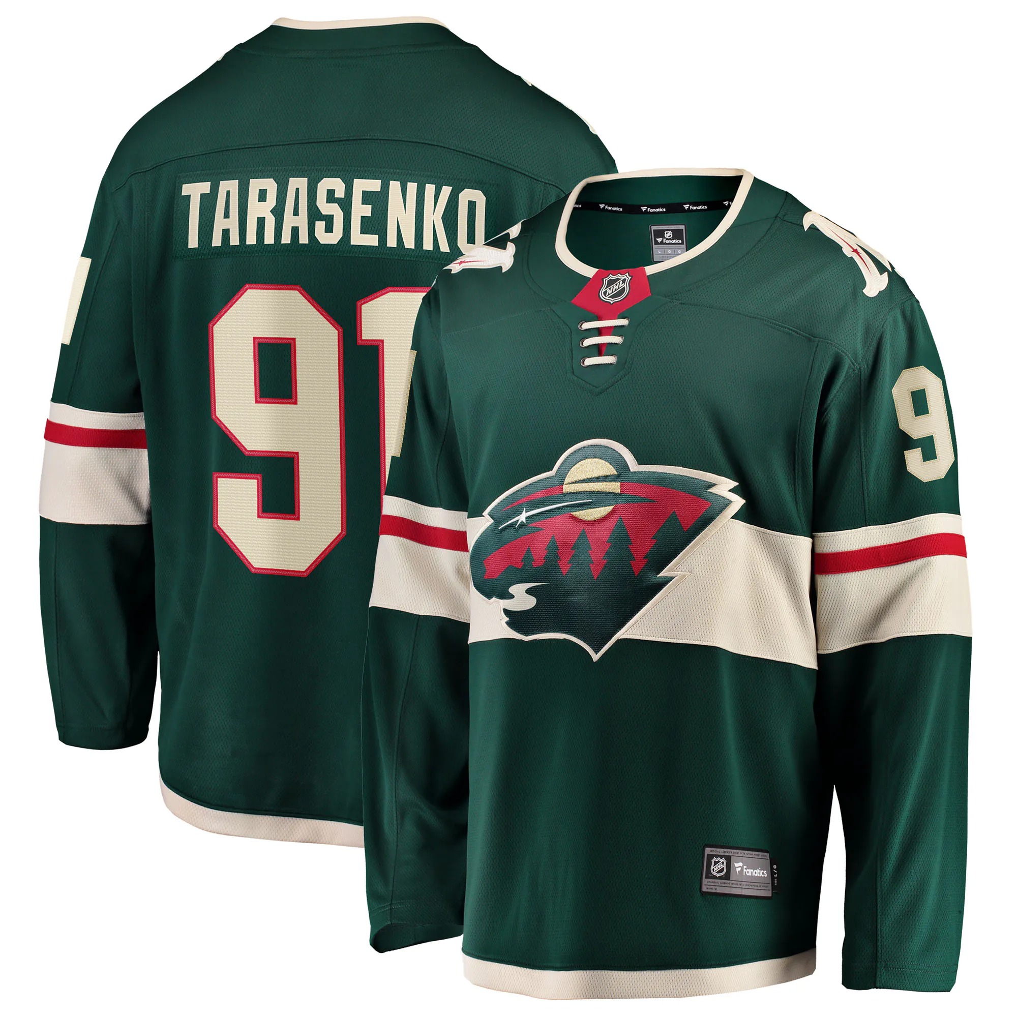 Hunk Wear - Vladimir Tarasenko Minnesota Wild Fanatics Home Breakaway Jersey - Green