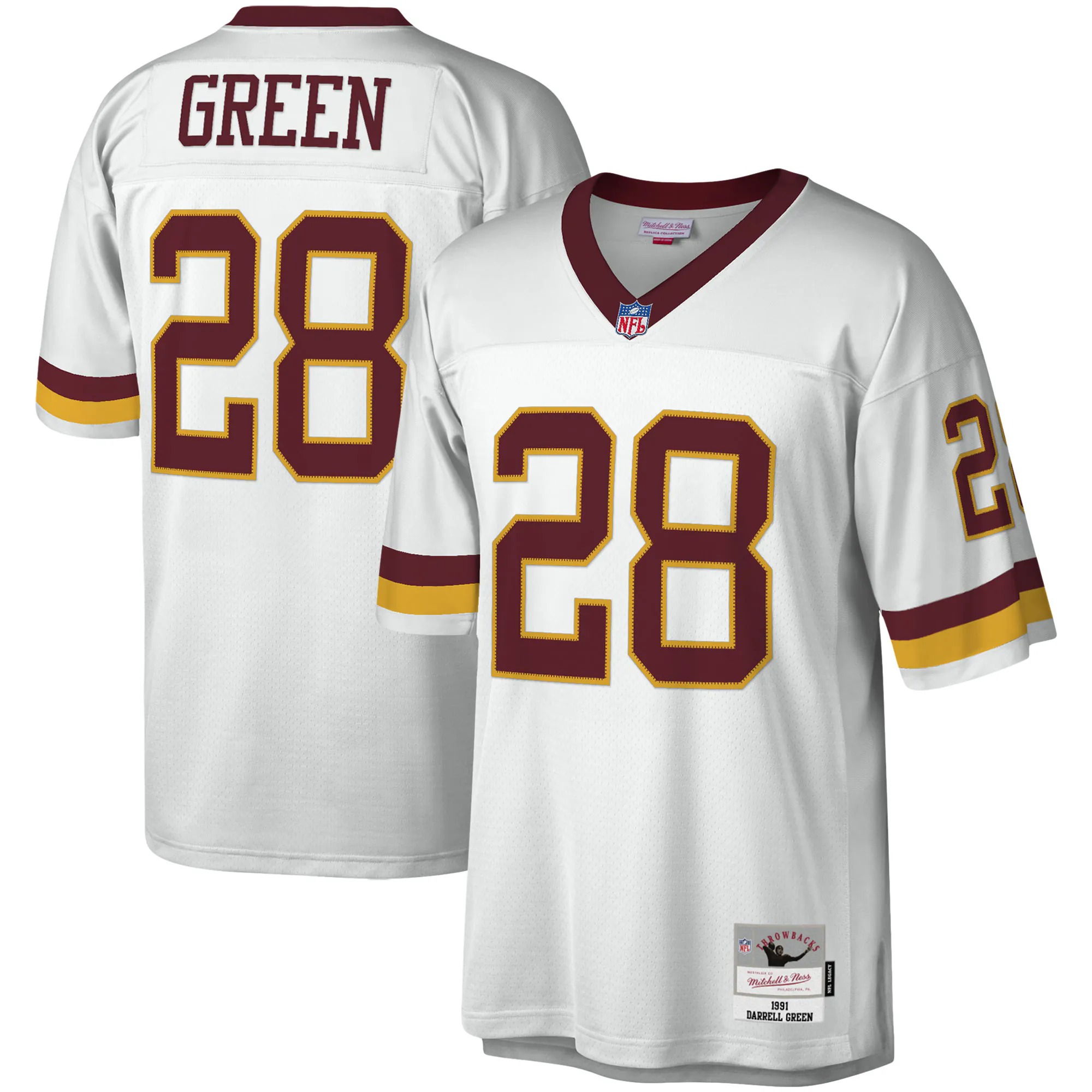 Hunk Wear - Darrell Green Washington Football Team Mitchell & Ness Legacy Replica Jersey - White