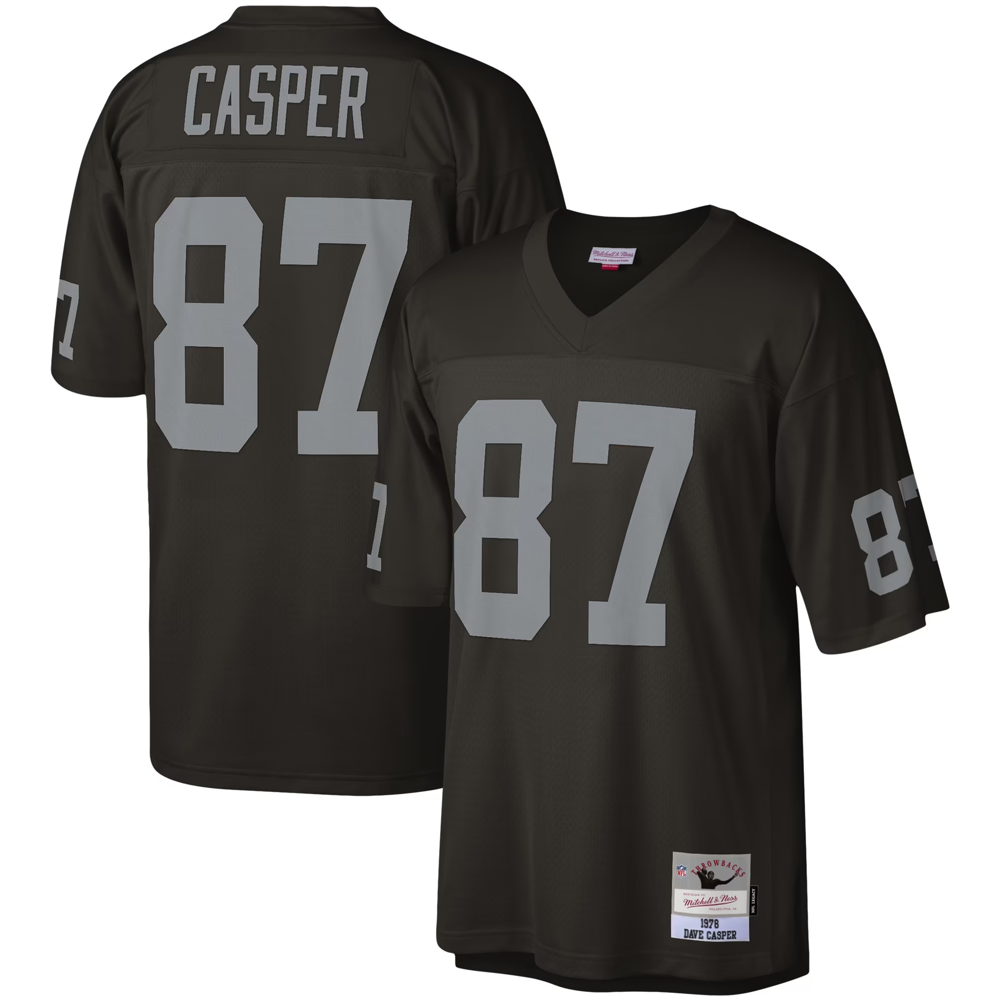 Hunk Wear - Dave Casper Las Vegas Raiders Mitchell & Ness Legacy Replica Jersey - Black