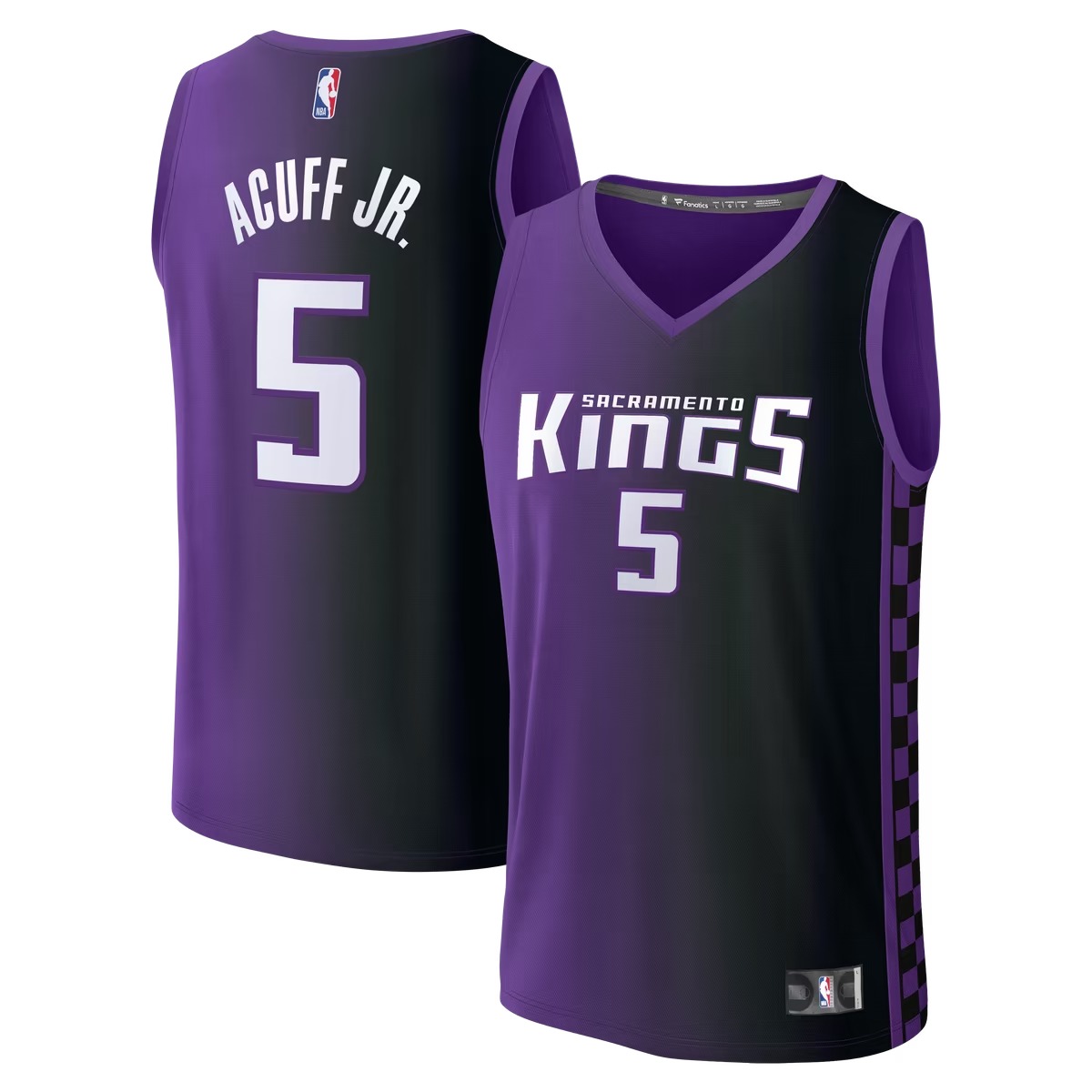 Hunk Wear - Darius Acuff Jr. Sacramento Kings Fanatics Youth Fast Break Replica Jersey - Purple - Statement Edition