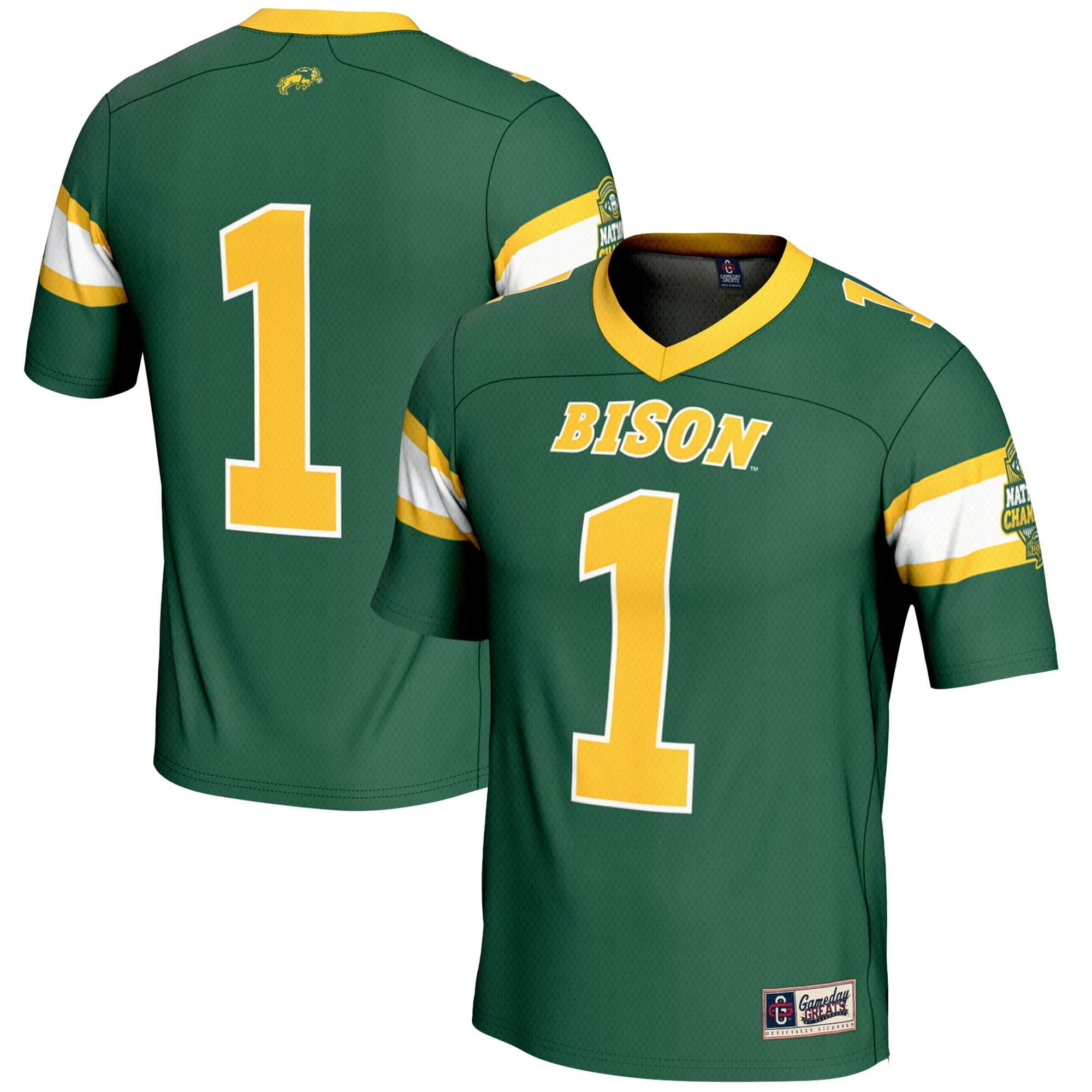 Hunk Wear - #1 NDSU Bison GameDay Greats Unisex 2024 NCAA FCS Football National Champions Lightweight Fashion Jersey - Green