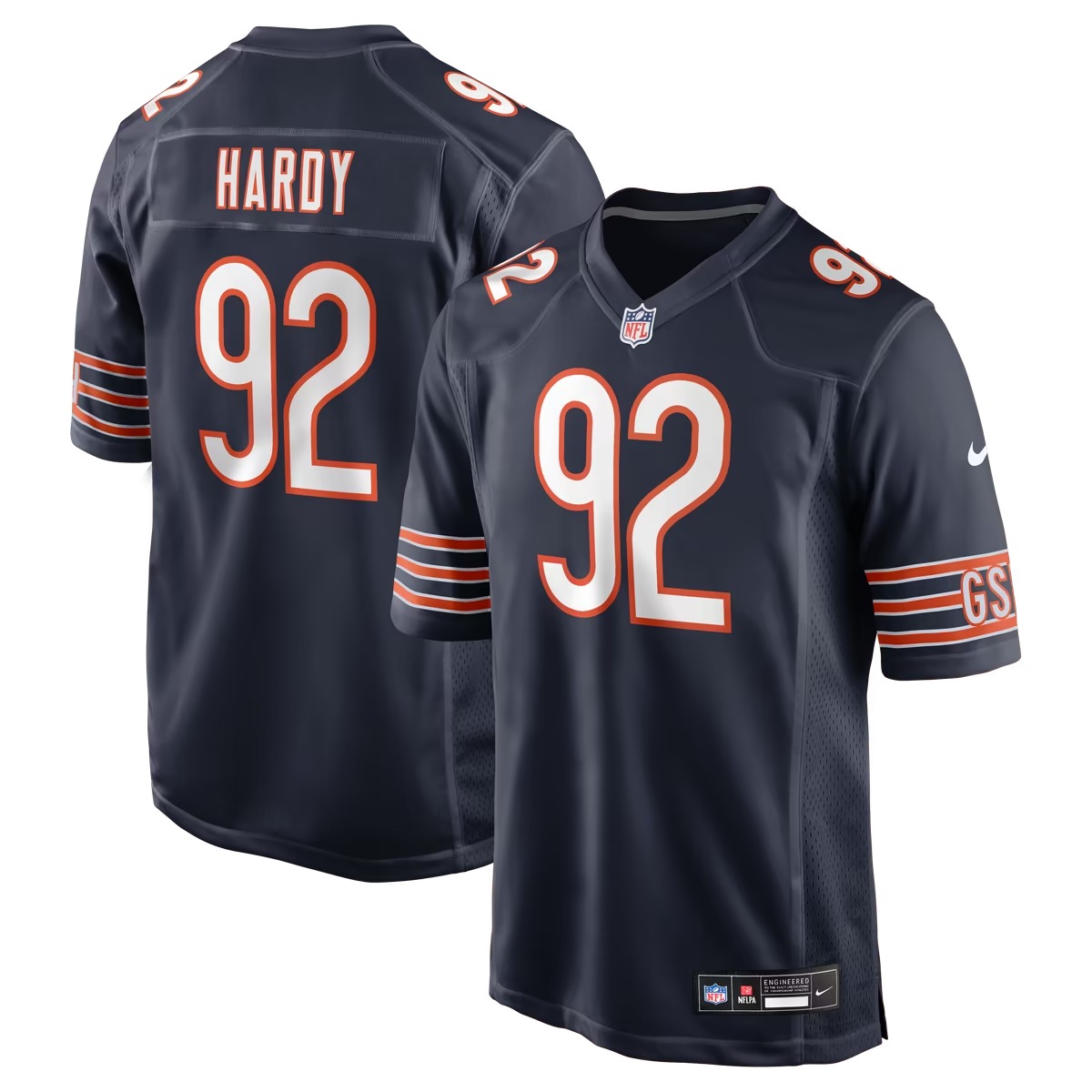 Hunk Wear - Daniel Hardy Chicago Bears Nike Team Game Jersey - Navy