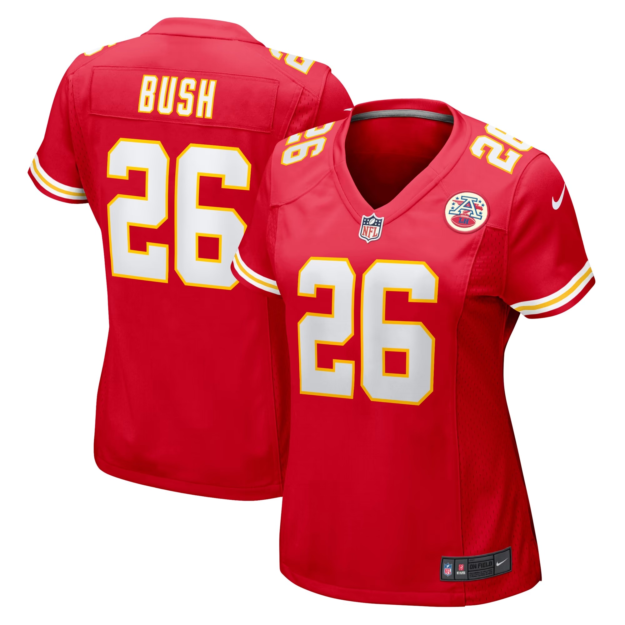 Hunk Wear - Deon Bush Kansas City Chiefs Nike Women's Game Player Jersey - Red