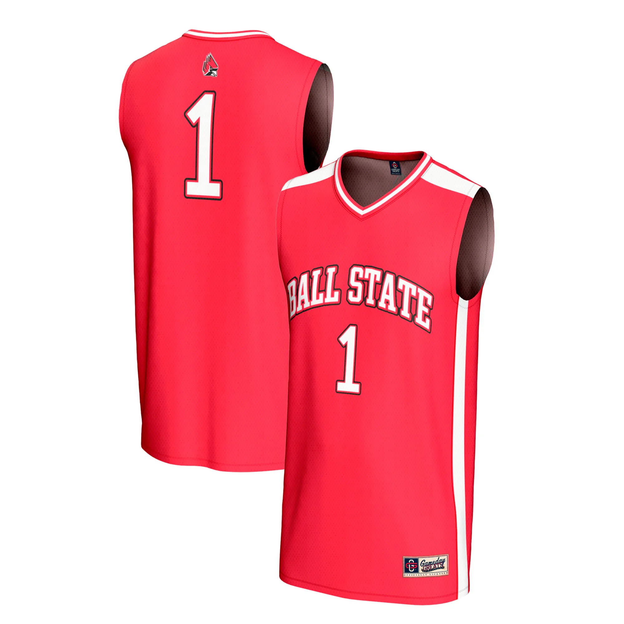Hunk Wear - #1 Ball State Cardinals GameDay Greats Youth Lightweight Collegiate Basketball Fashion Jersey - Cardinal