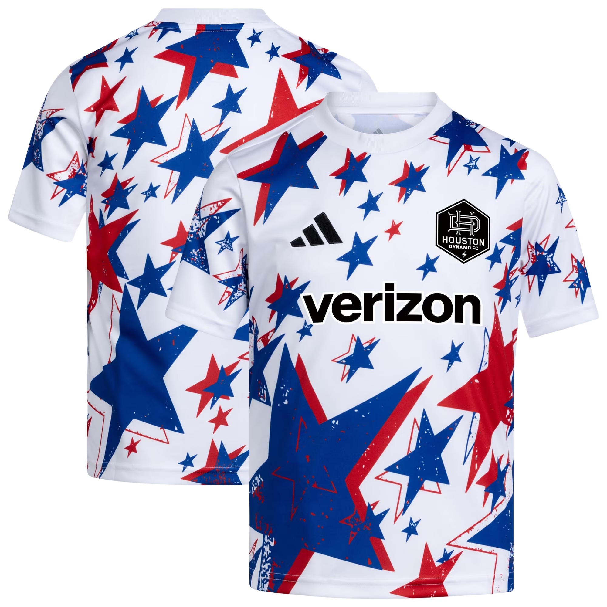 Hunk Wear - Houston Dynamo FC adidas Youth 2026 Americana Pre-Match Jersey - White