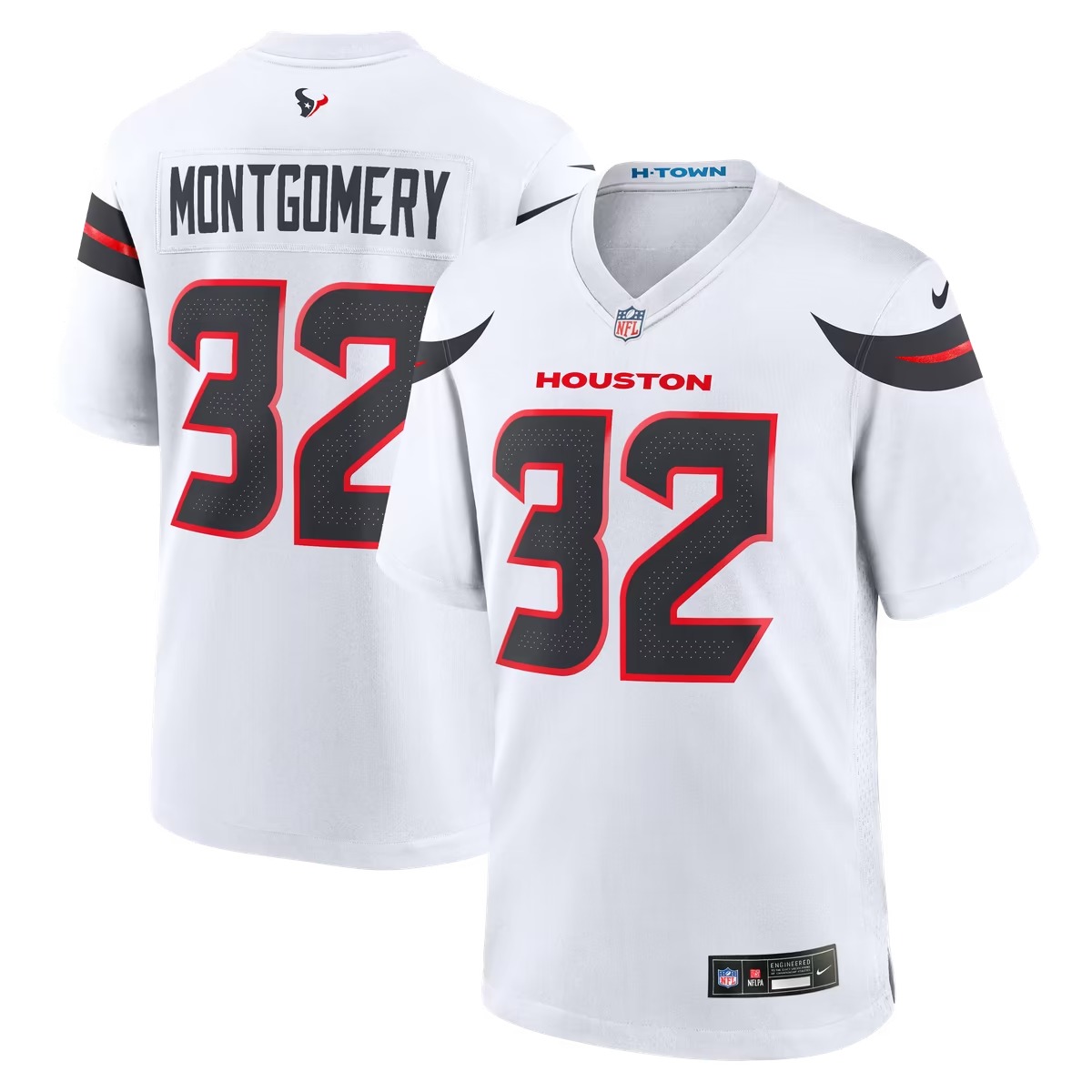 Hunk Wear - David Montgomery Houston Texans Nike Game Jersey - White