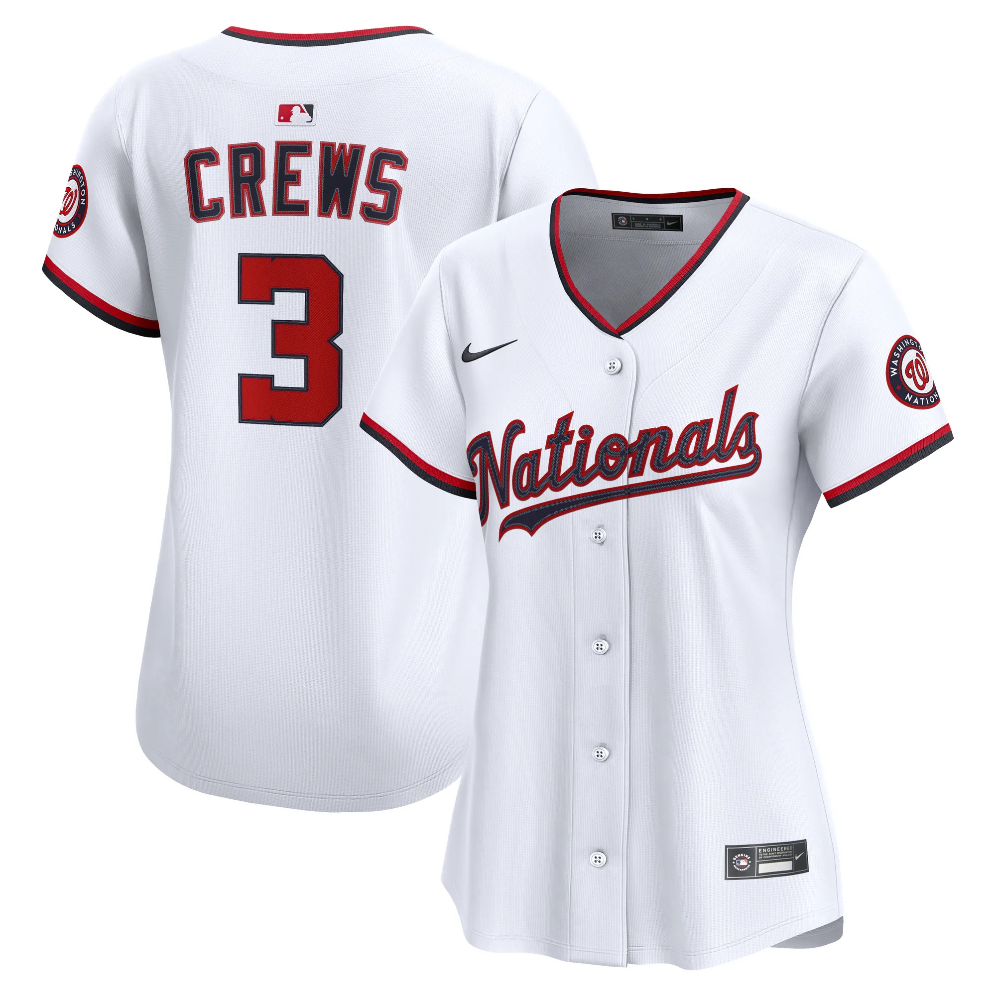 Hunk Wear - Dylan Crews Washington Nationals Nike Women's Home Limited Player Jersey - White