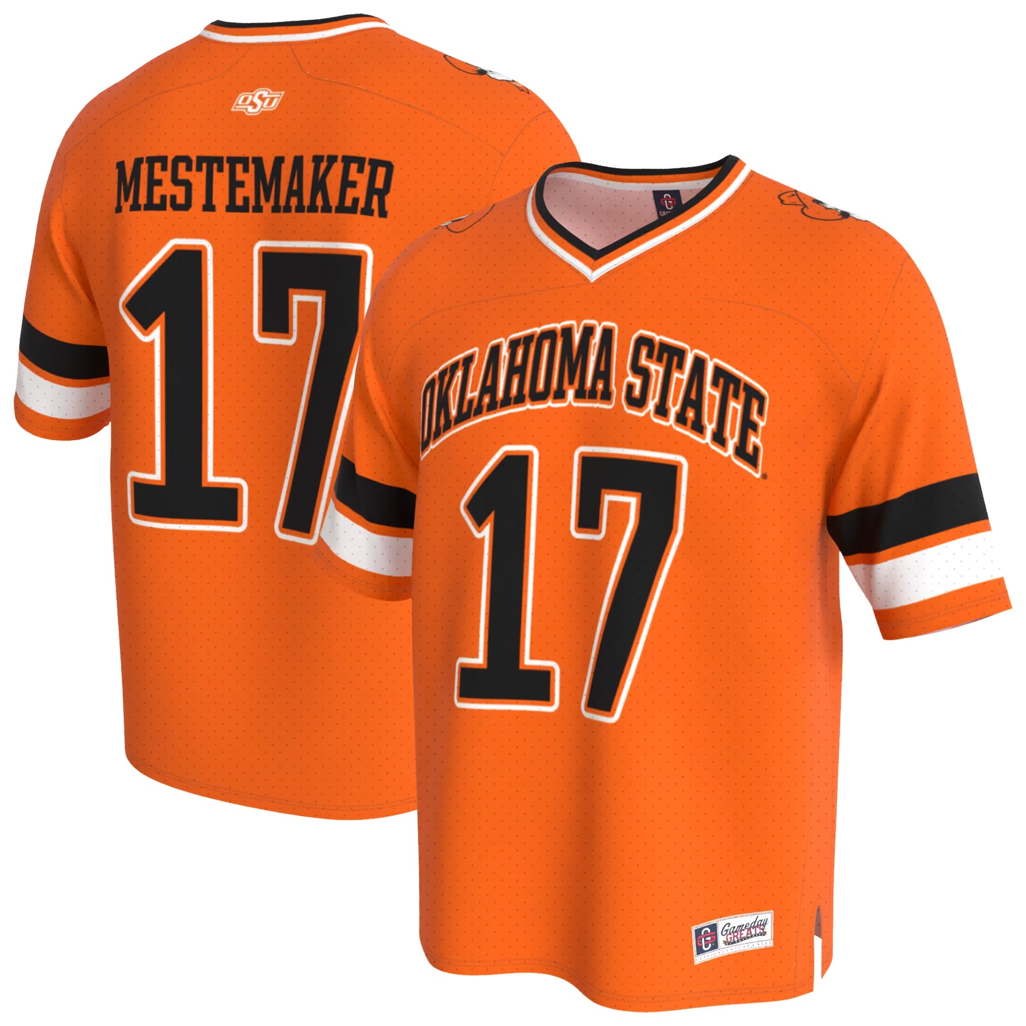 Hunk Wear - Drew Mestemaker Oklahoma State Cowboys GameDay Greats Unisex Lightweight Football Fashion Jersey - Orange