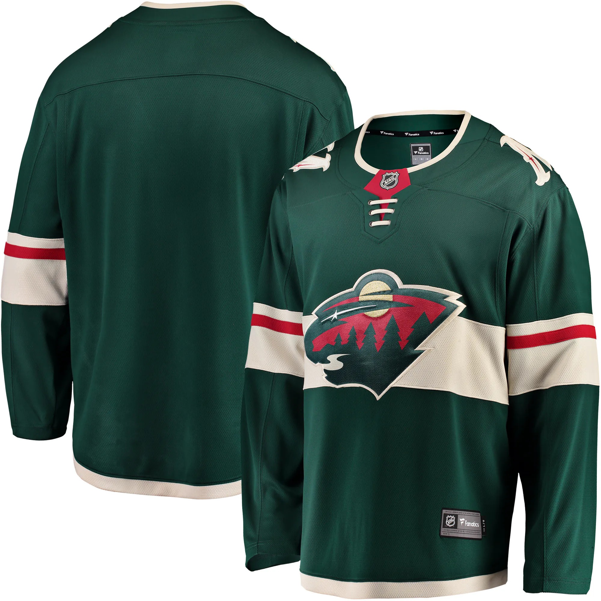 Hunk Wear - Minnesota Wild Fanatics Breakaway Home Jersey - Green