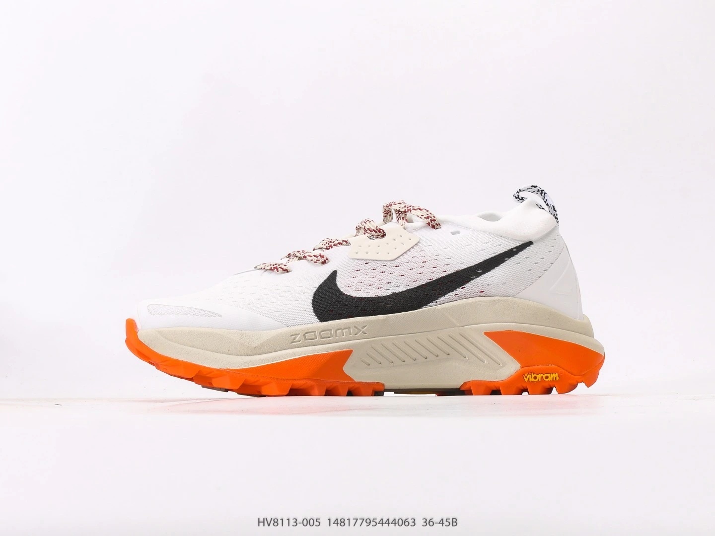 Nike Trail Running Shoes White Orange Black Swoosh HV8113