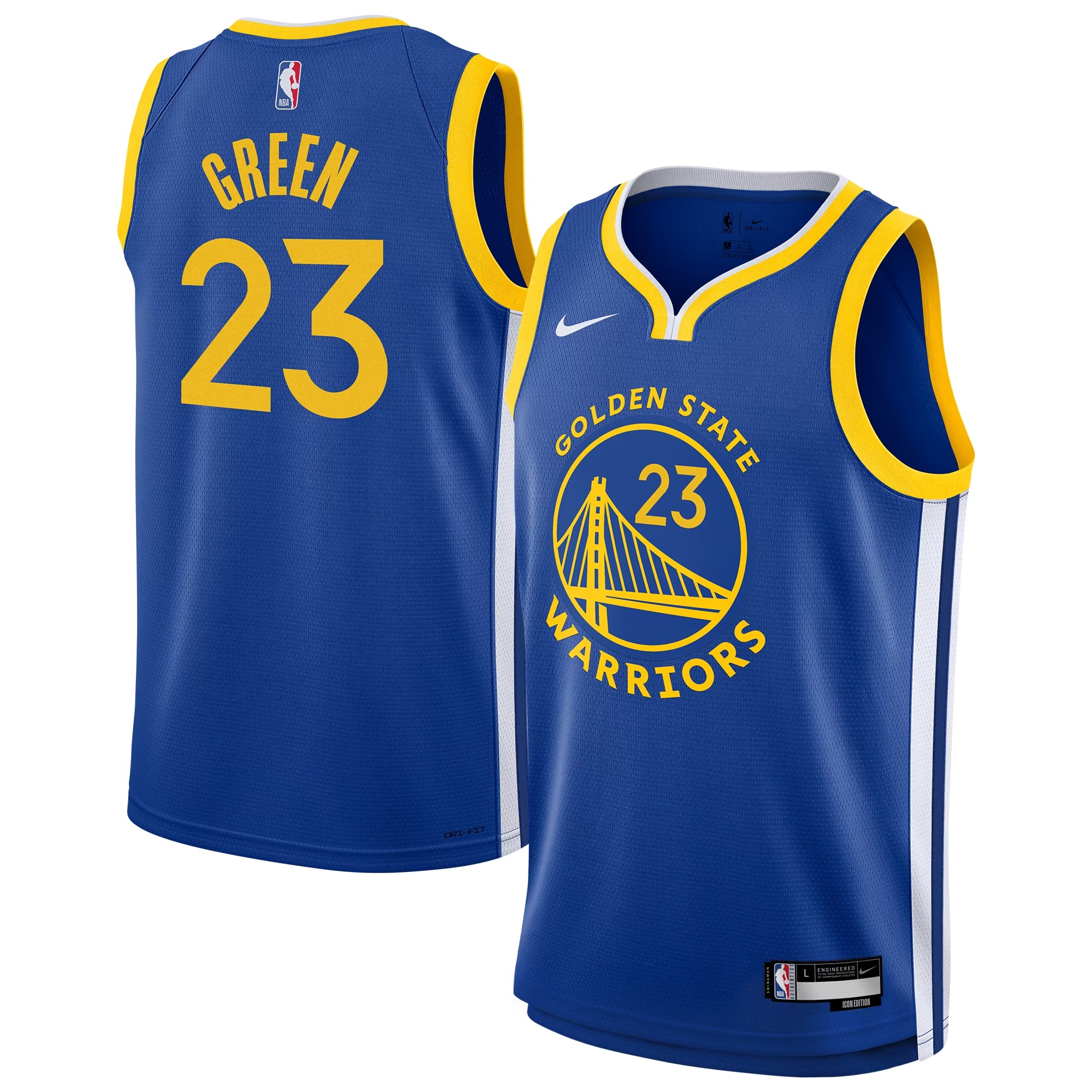Hunk Wear - Draymond Green Golden State Warriors Nike Youth Swingman Jersey - Icon Edition - Royal