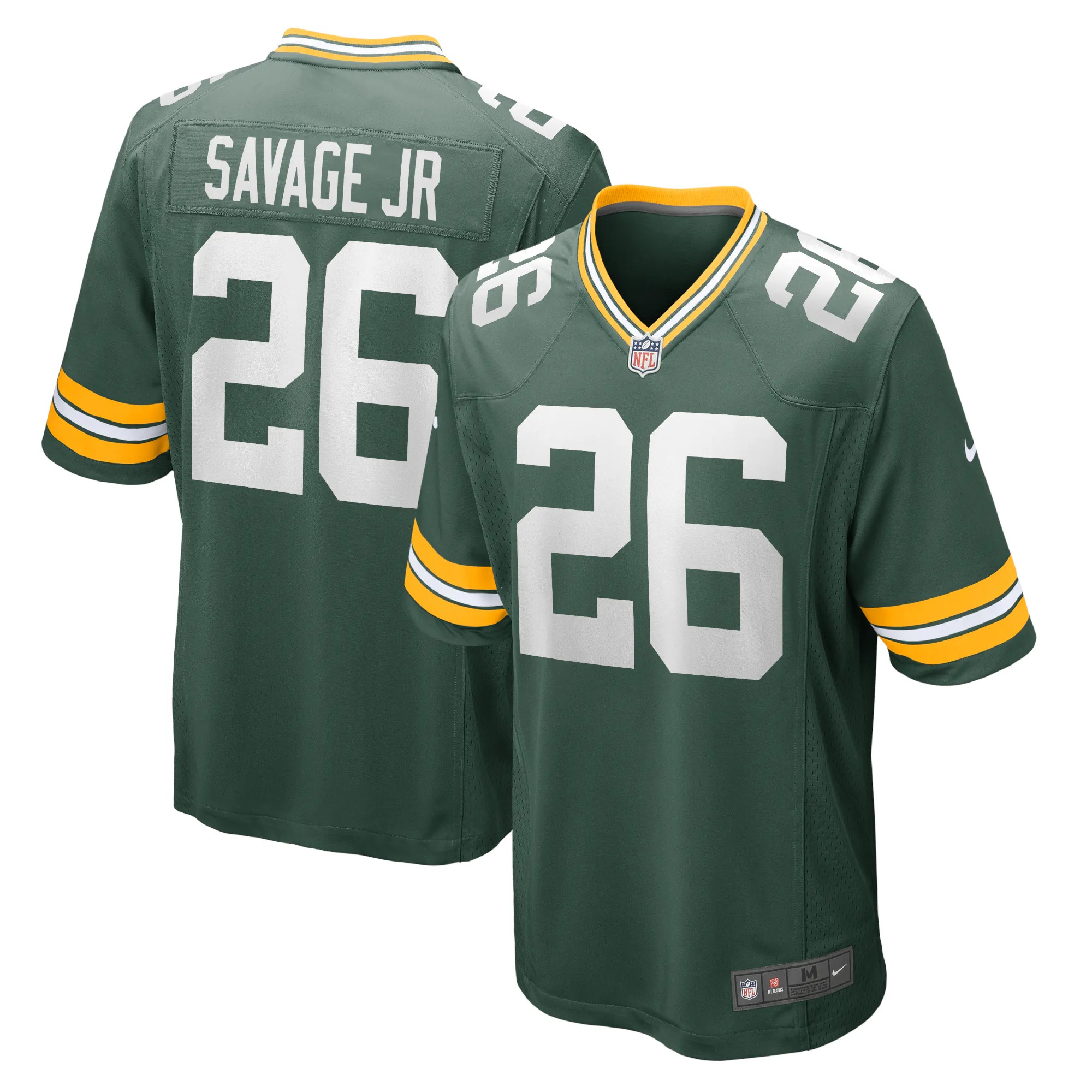 Hunk Wear - Darnell Savage Jr. Green Bay Packers Nike Game Team Jersey - Green