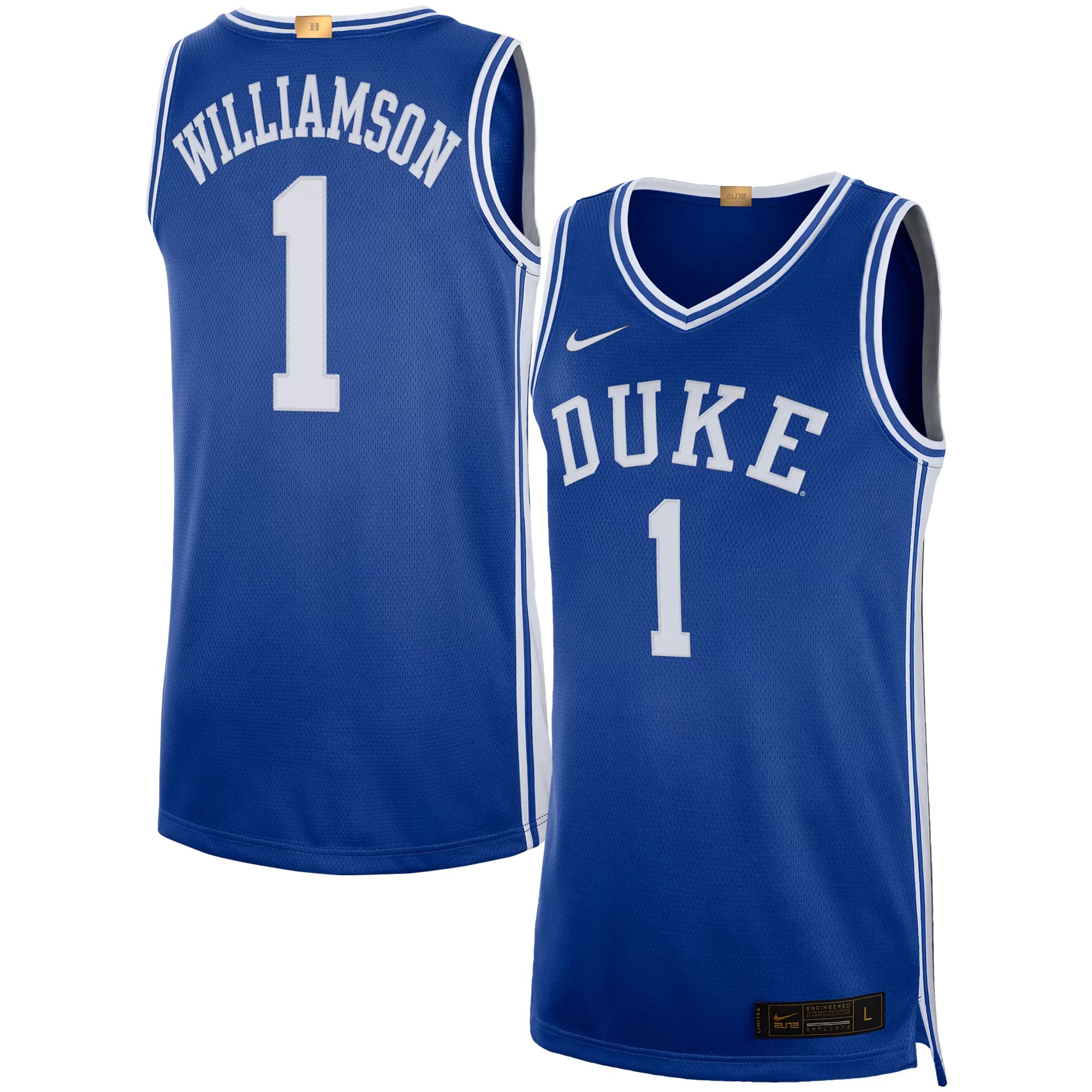 Hunk Wear - Zion Williamson Duke Blue Devils Nike Alumni Player Limited Basketball Jersey - Royal