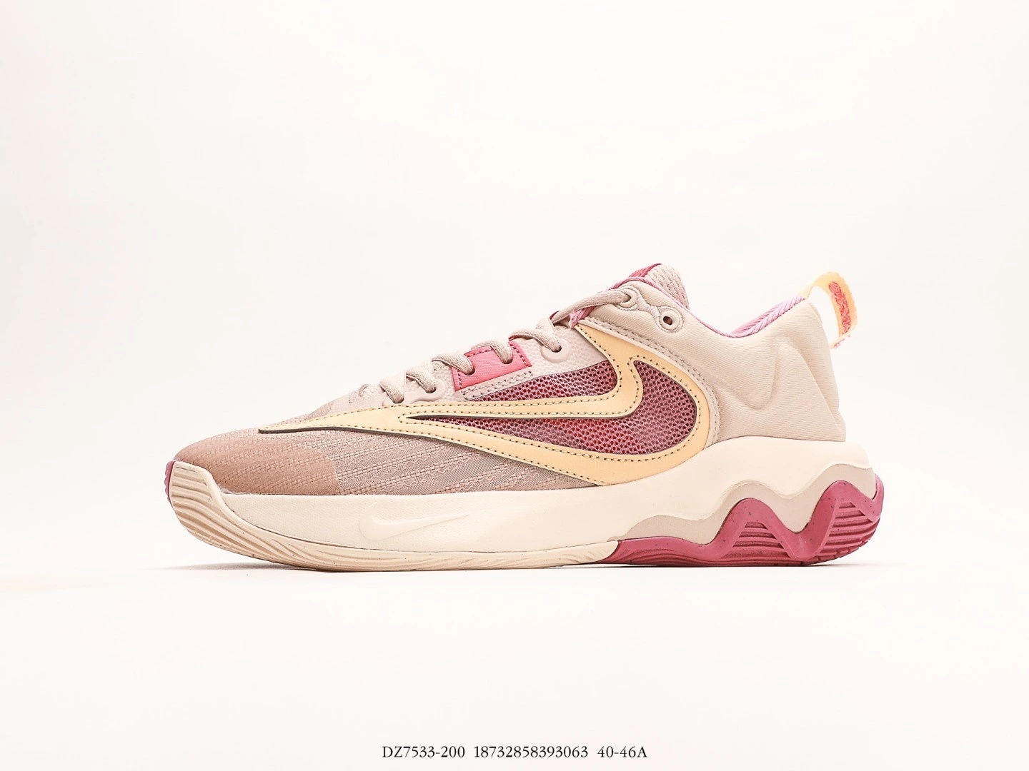 Nike Women’s Basketball Shoes Pink Beige Mesh DZ7533-200