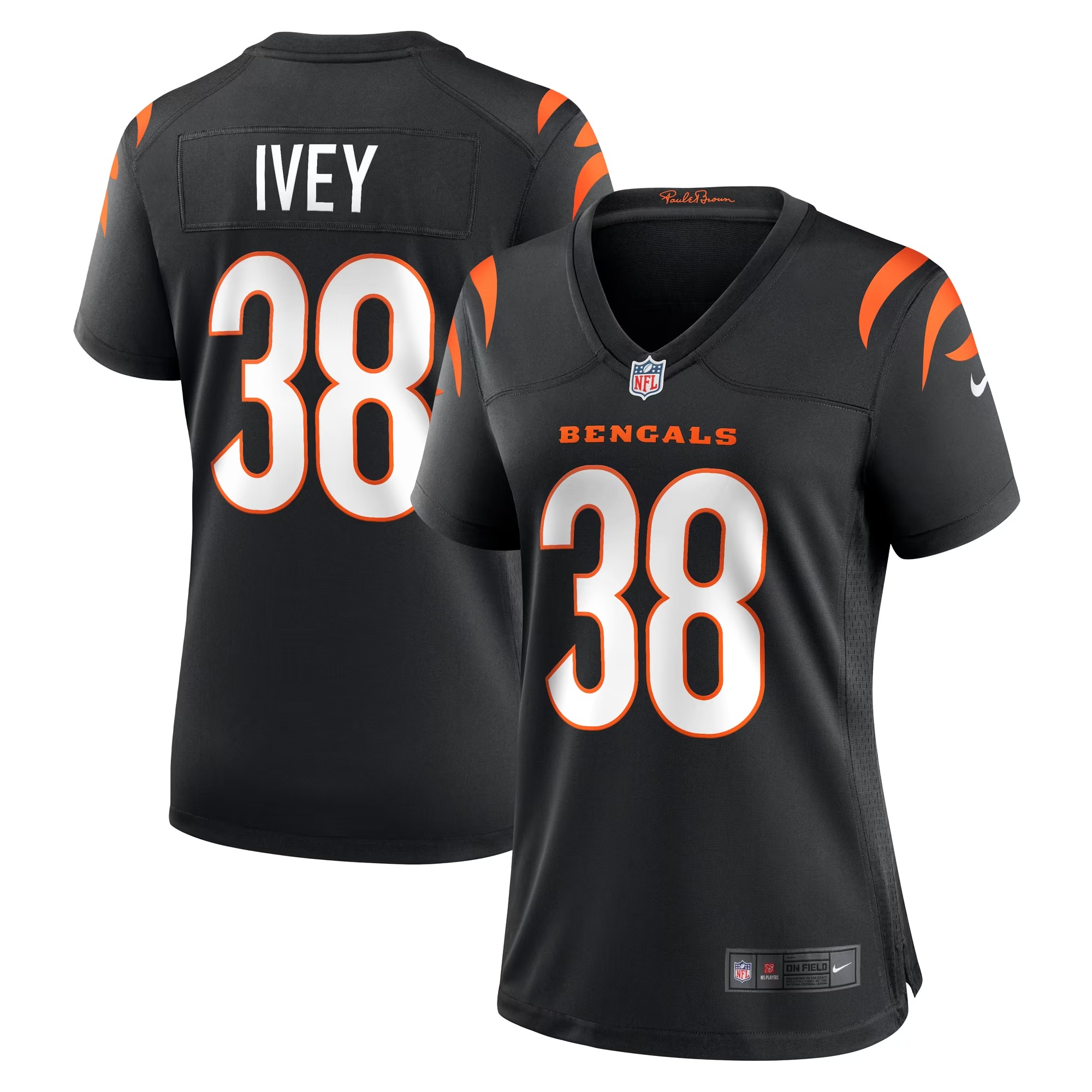 Hunk Wear - DJ Ivey Cincinnati Bengals Nike Women's Team Game Jersey - Black