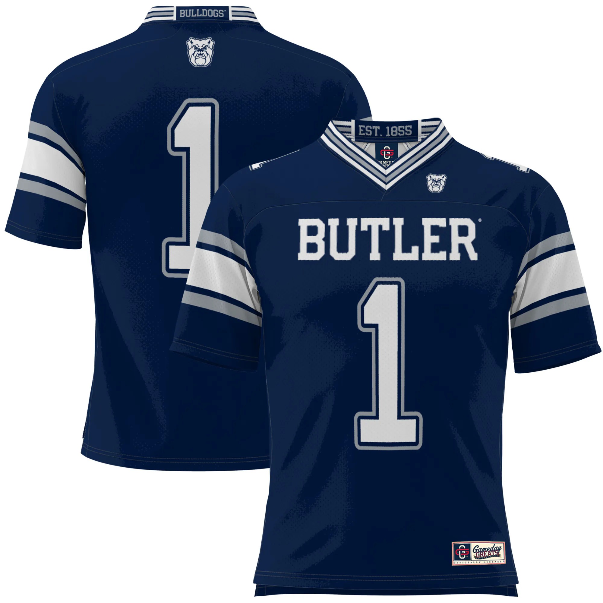 Hunk Wear - #1 Butler Bulldogs GameDay Greats Football Jersey - Navy