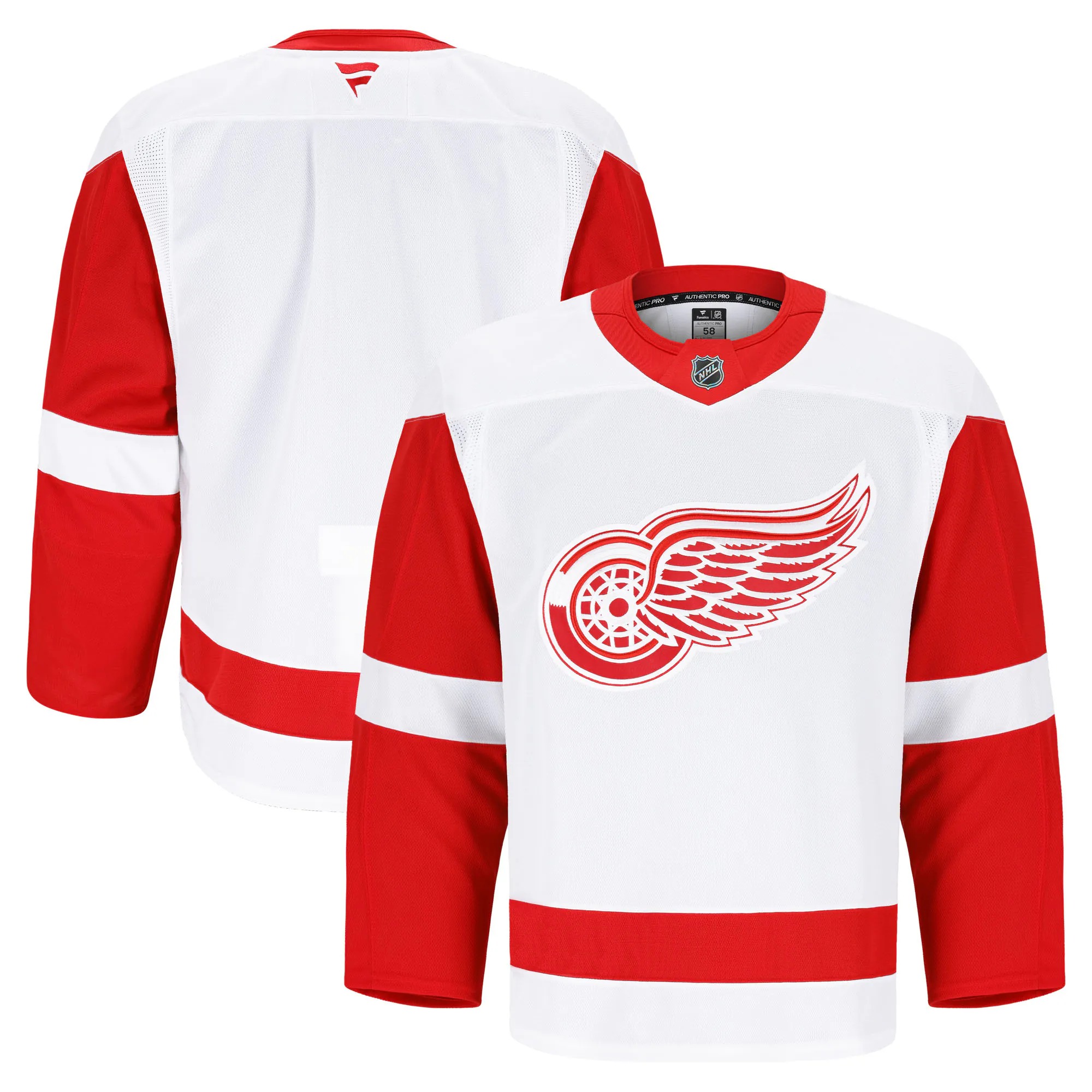 Hunk Wear - Detroit Red Wings Fanatics Away Authentic Pro Jersey - White